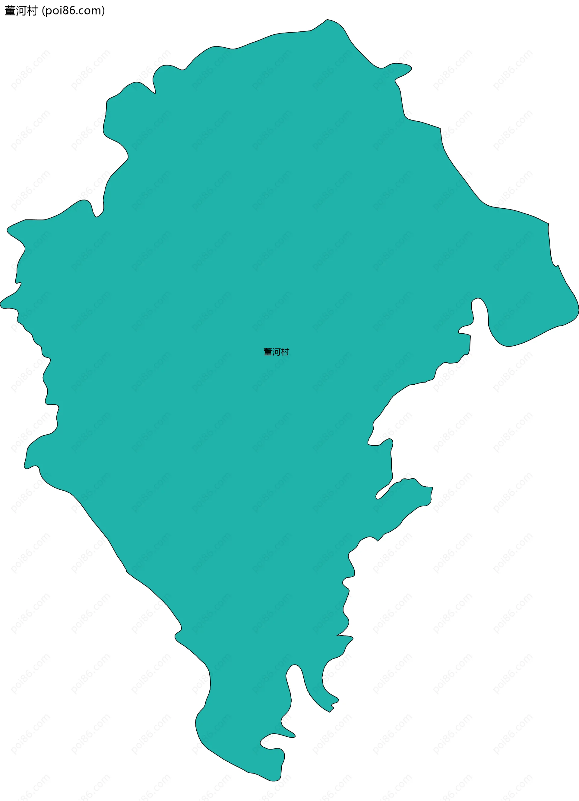 董河村边界地图