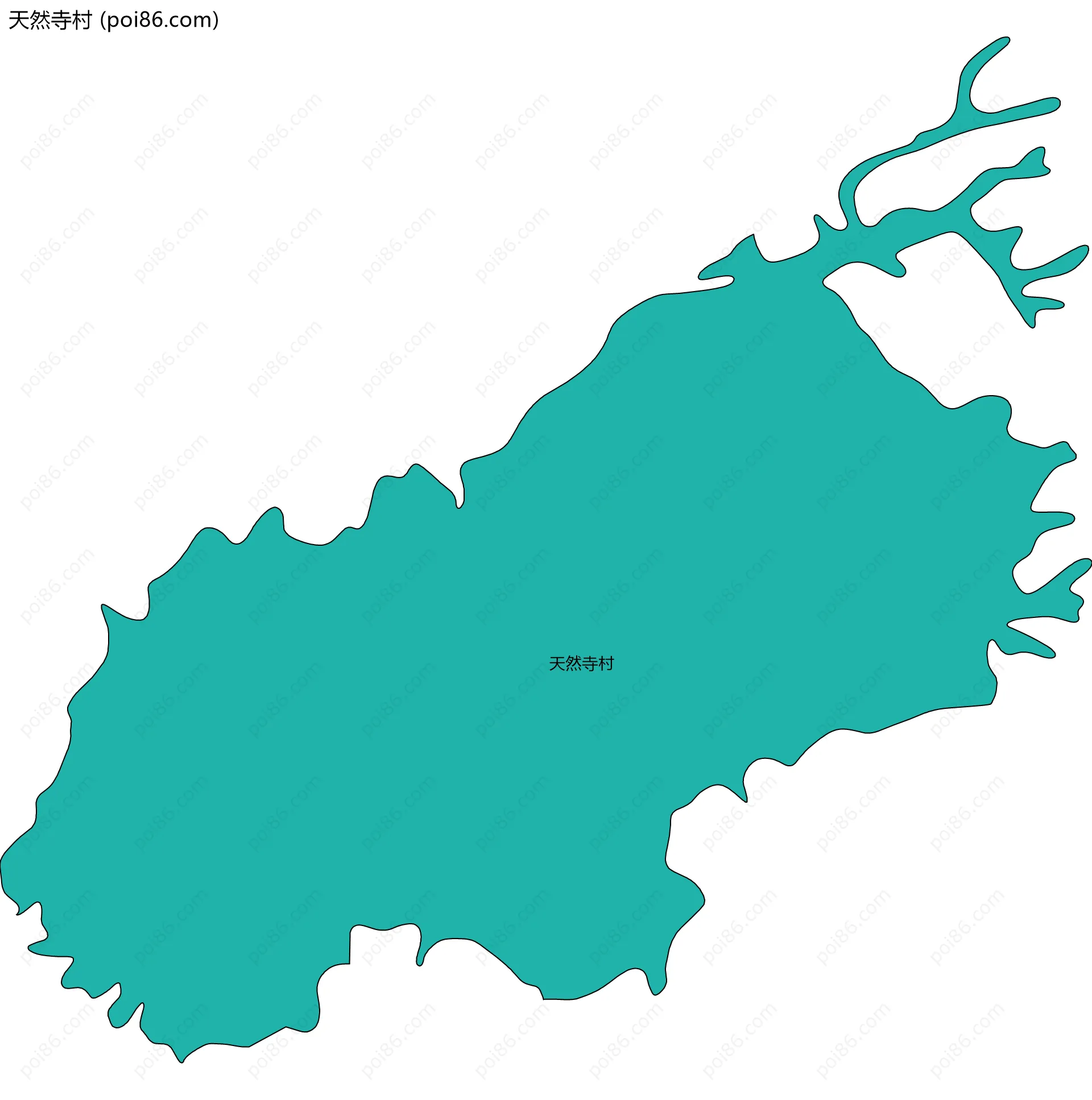 天然寺村边界地图