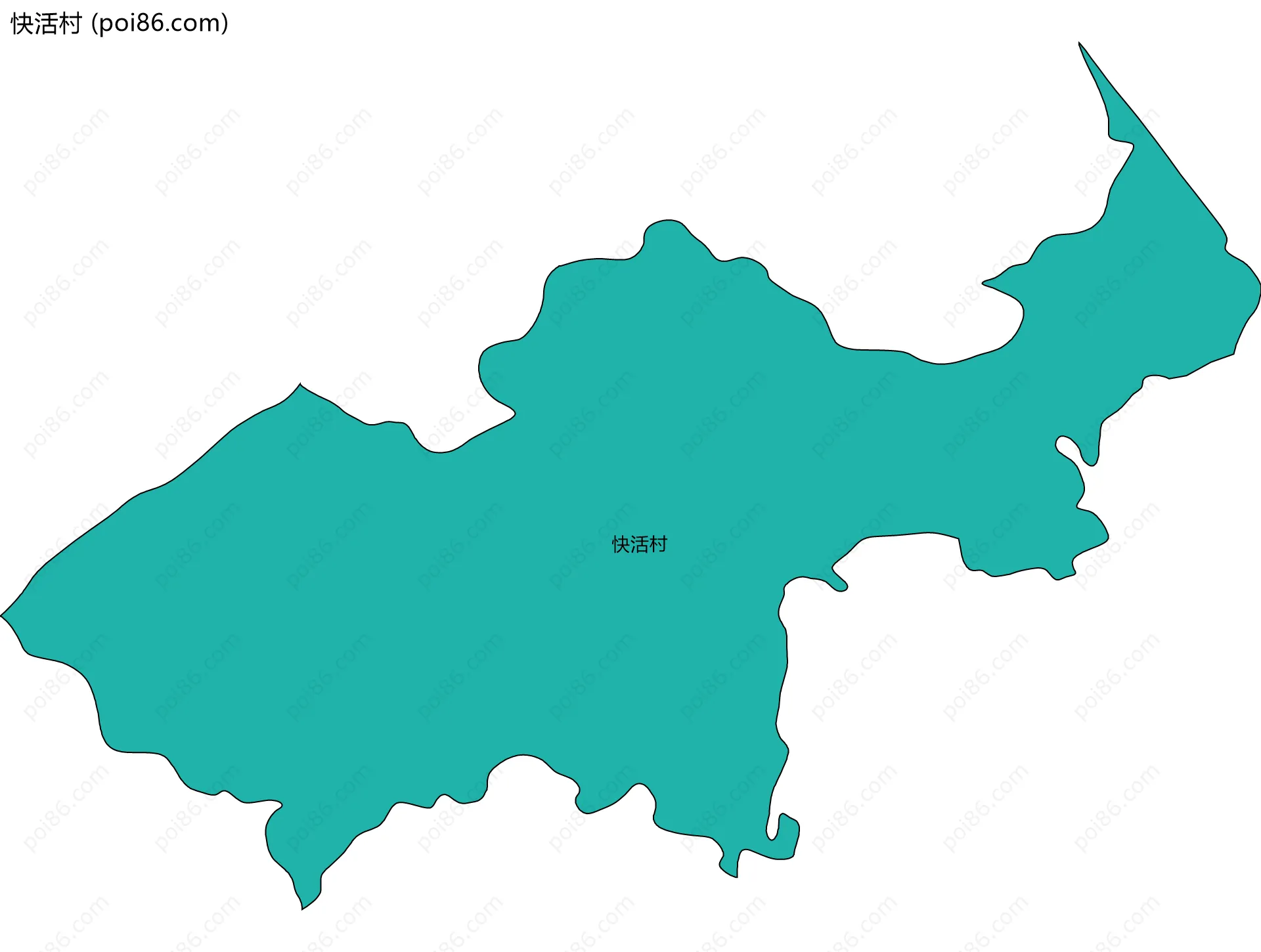 快活村边界地图