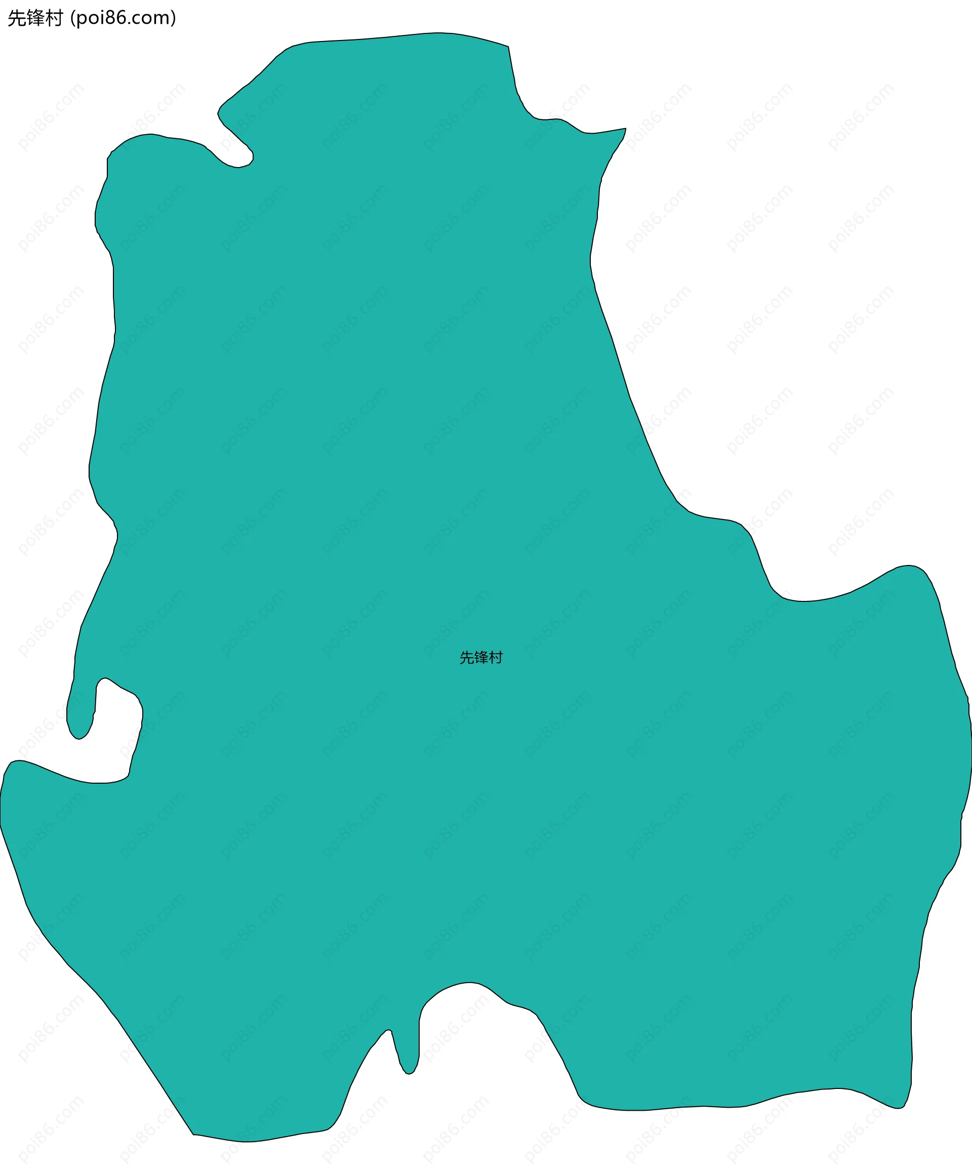 先锋村边界地图