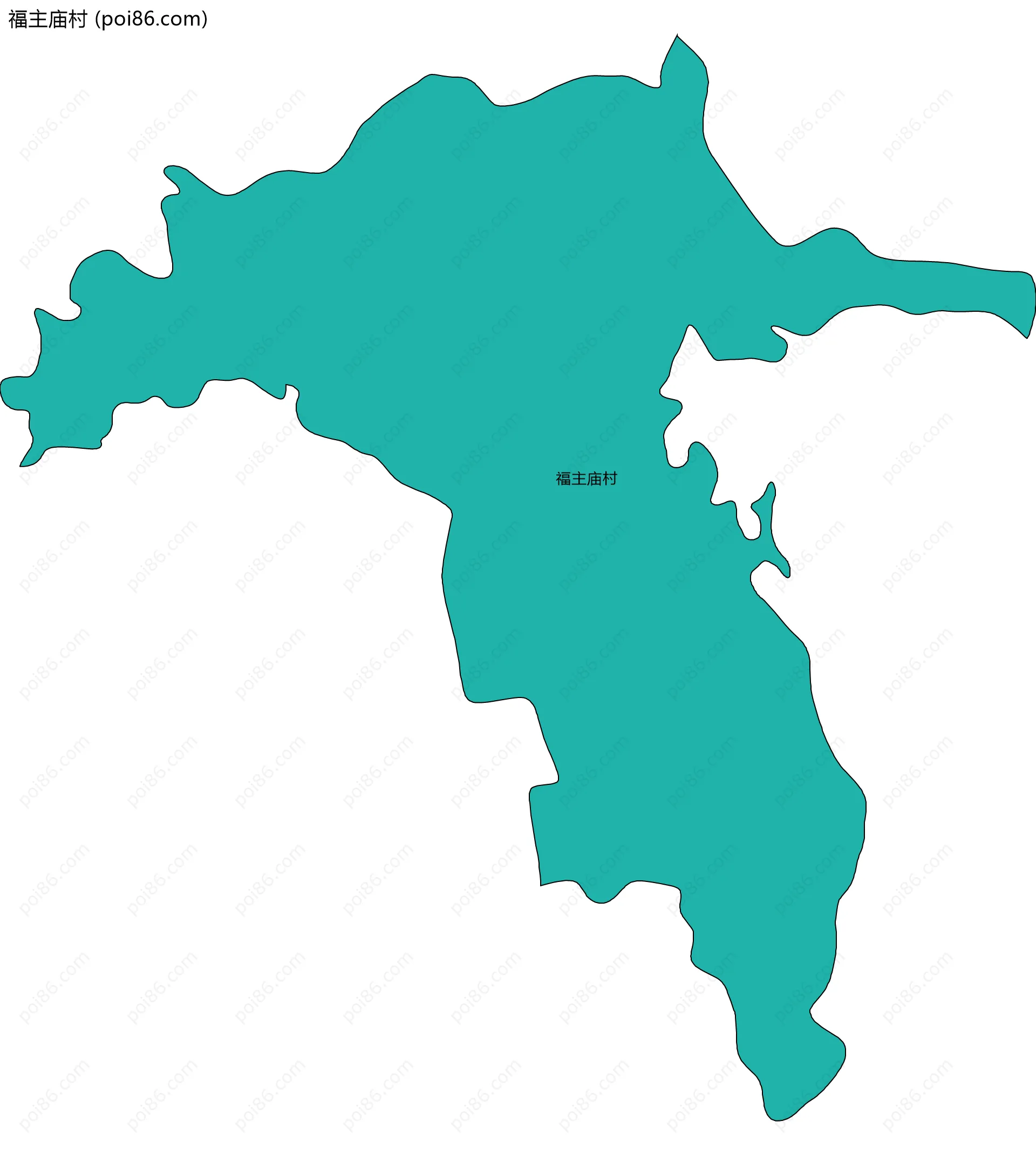 福主庙村边界地图