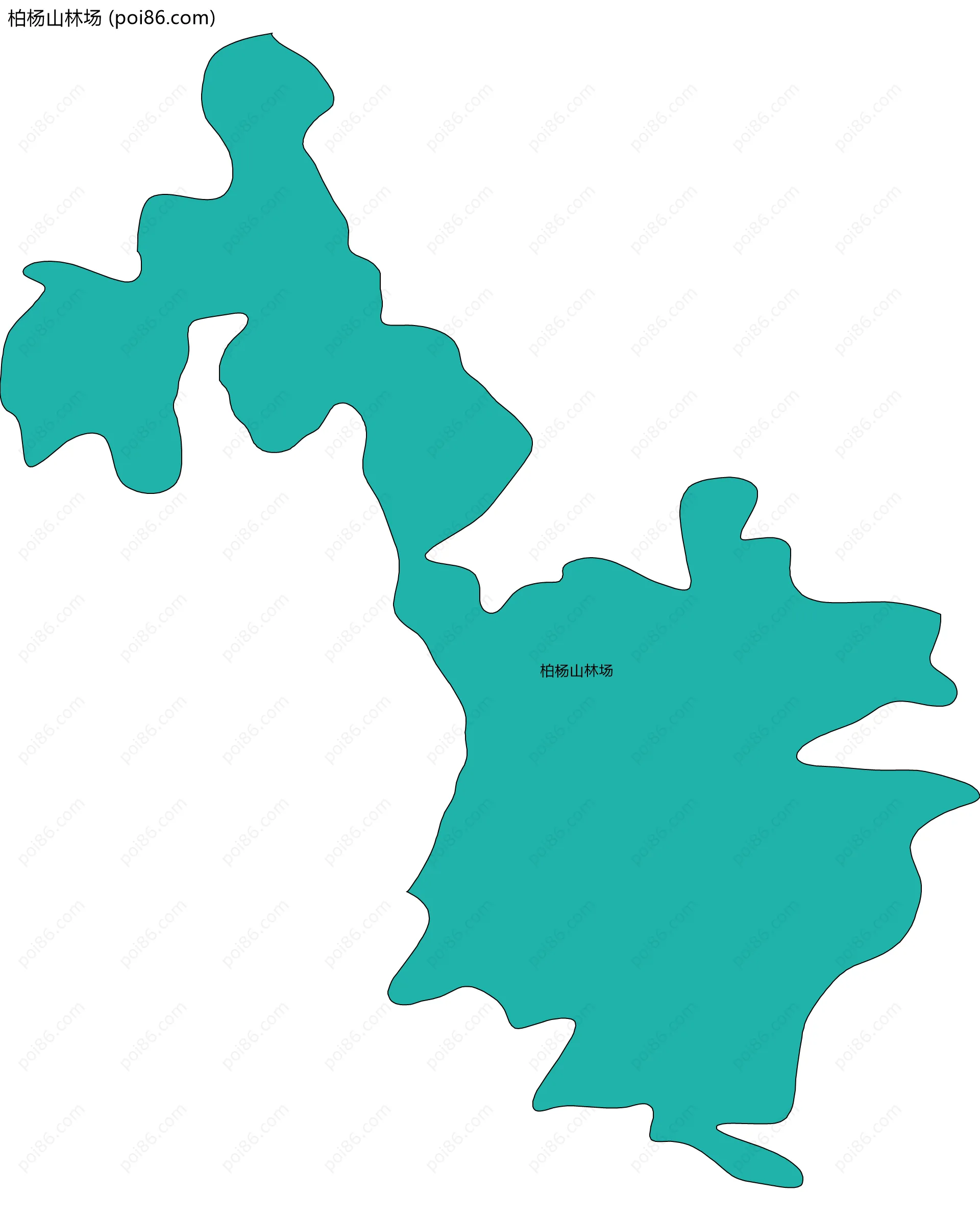 柏杨山林场边界地图