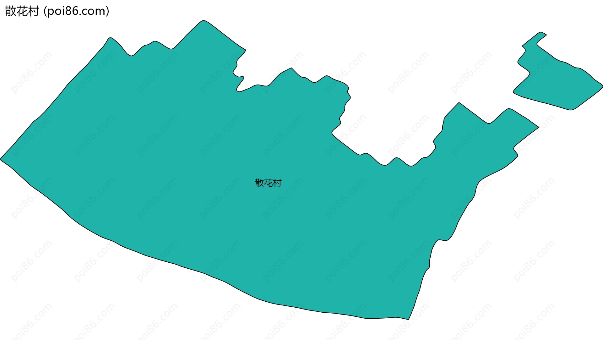 散花村边界地图