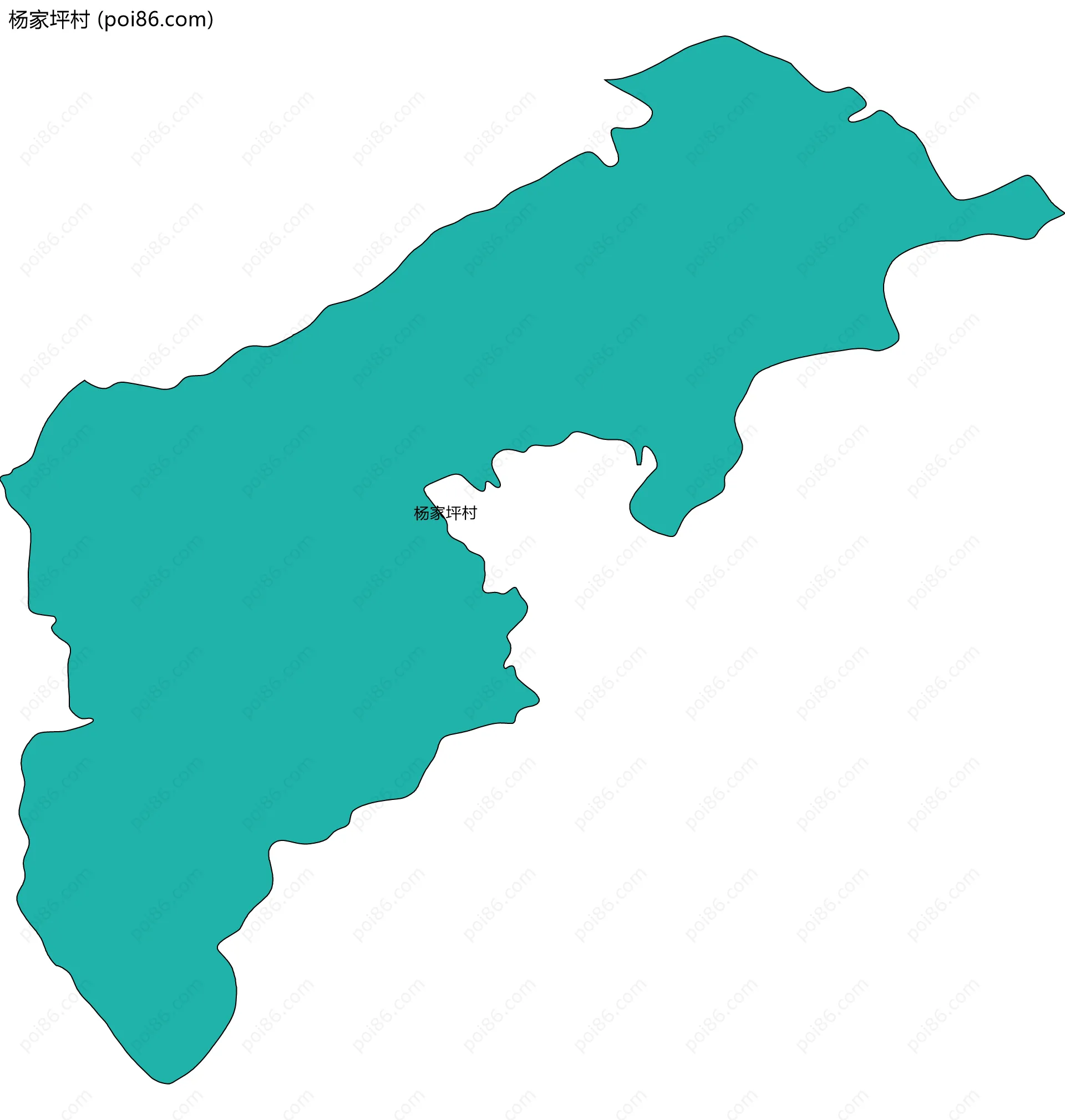 杨家坪村边界地图