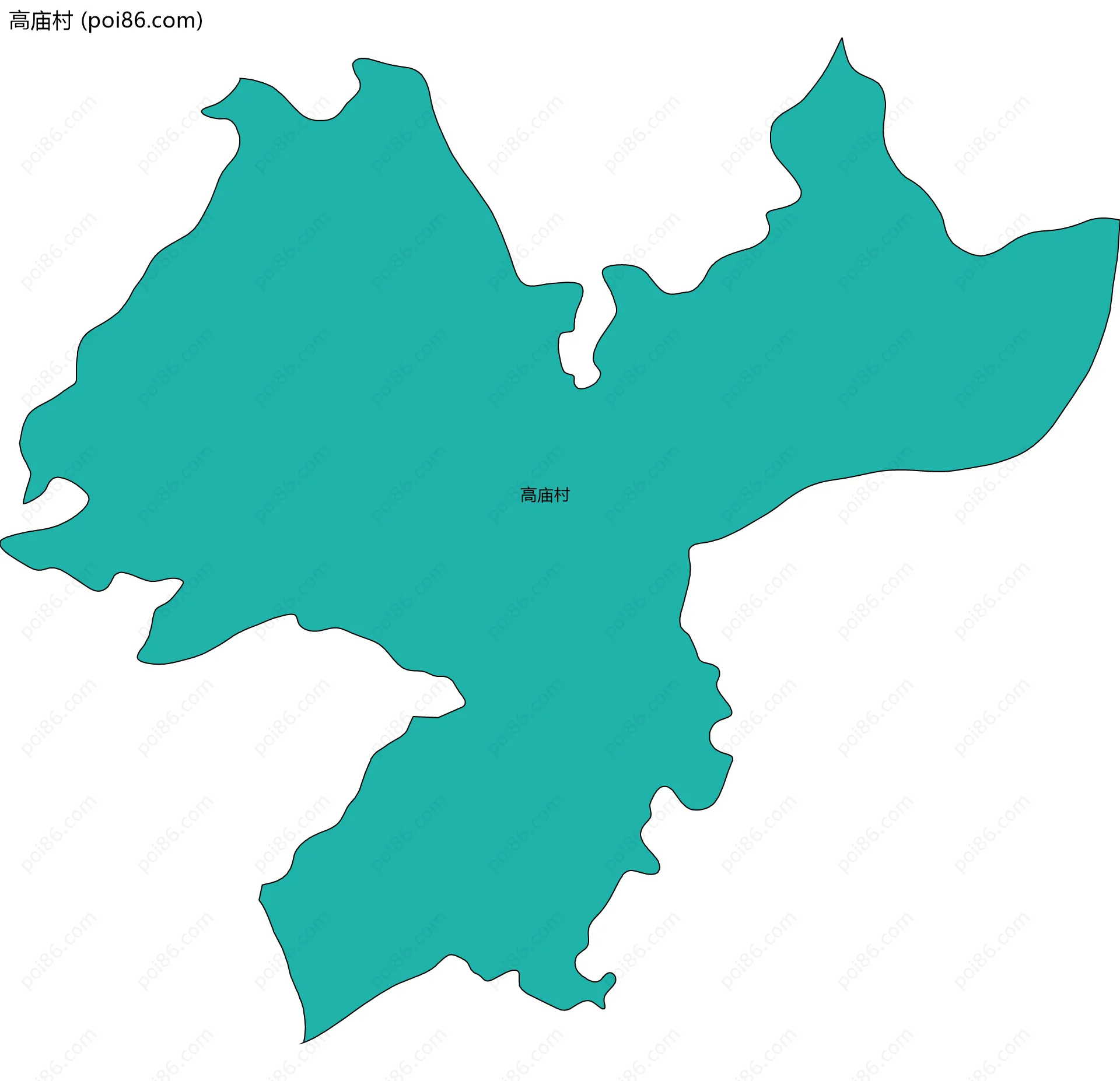 高庙村边界地图