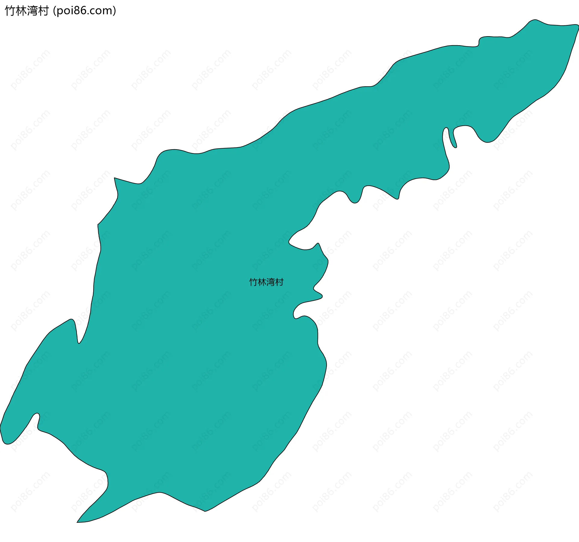竹林湾村边界地图