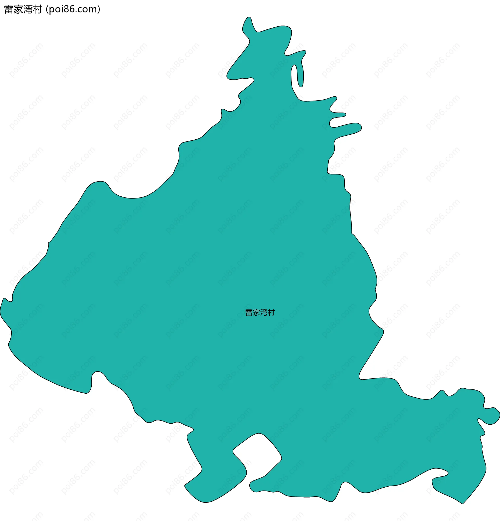 雷家湾村边界地图