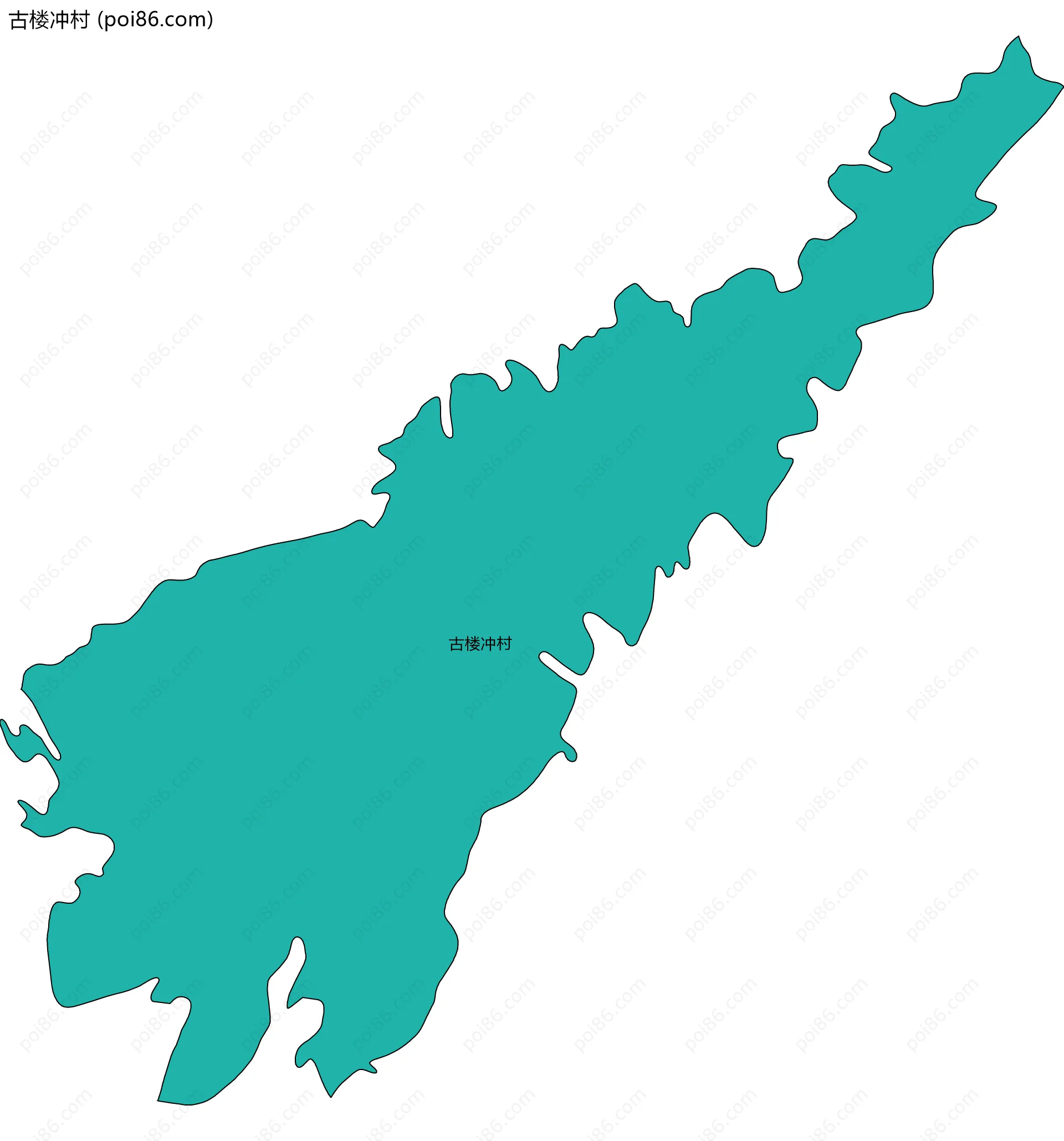 古楼冲村边界地图