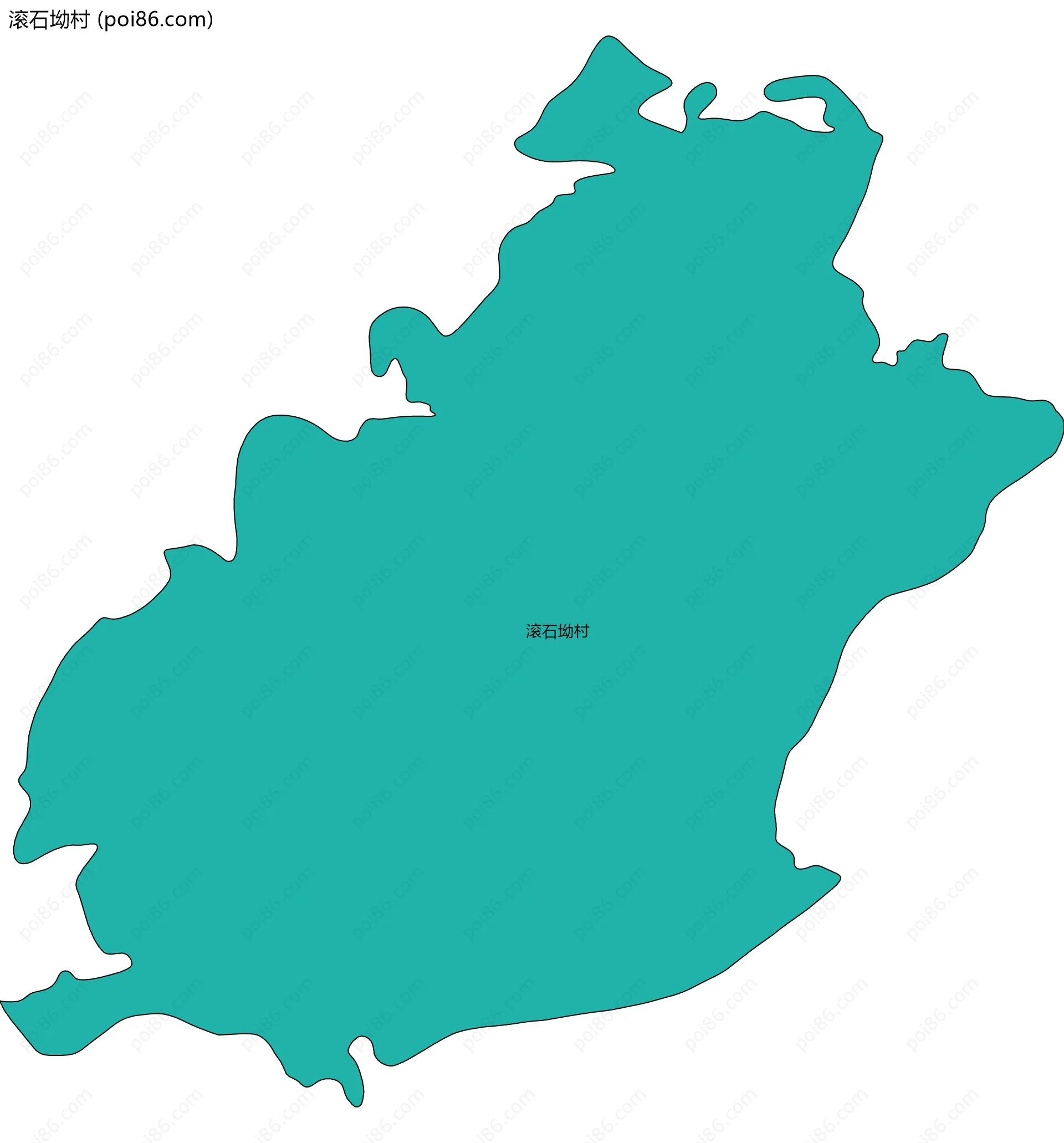 滚石坳村边界地图