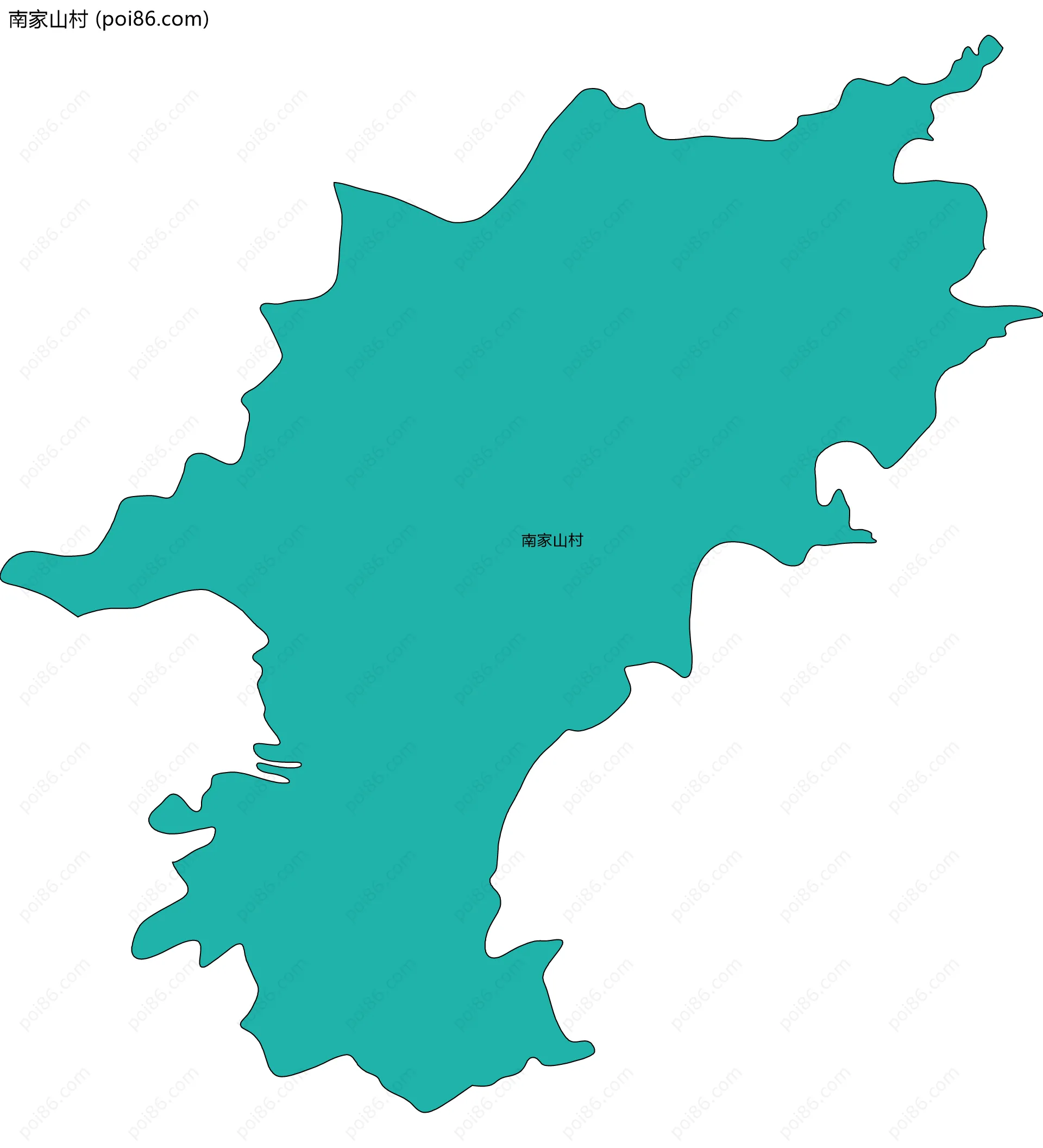 南家山村边界地图