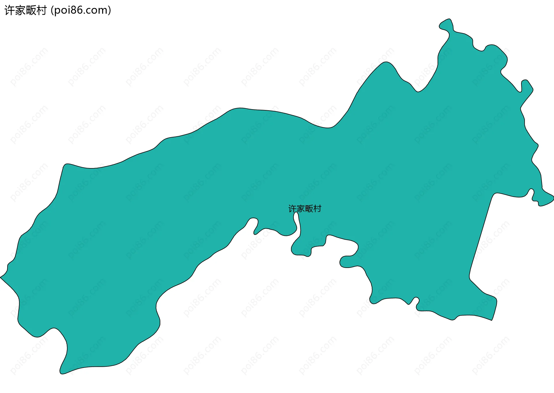 许家畈村边界地图