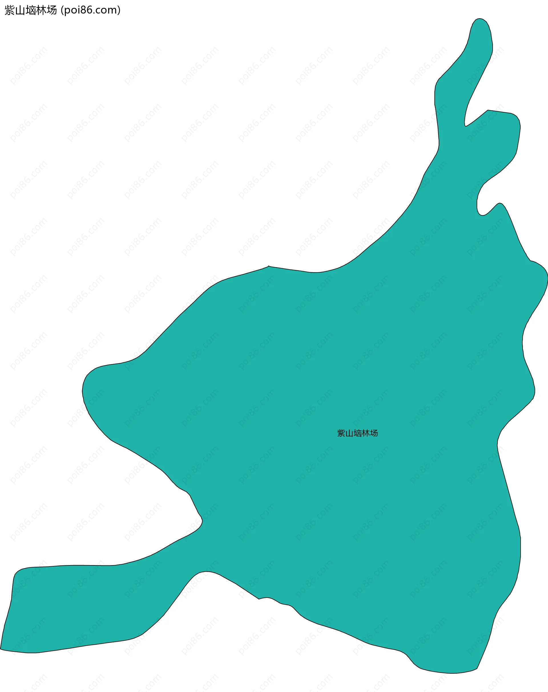 紫山垴林场边界地图