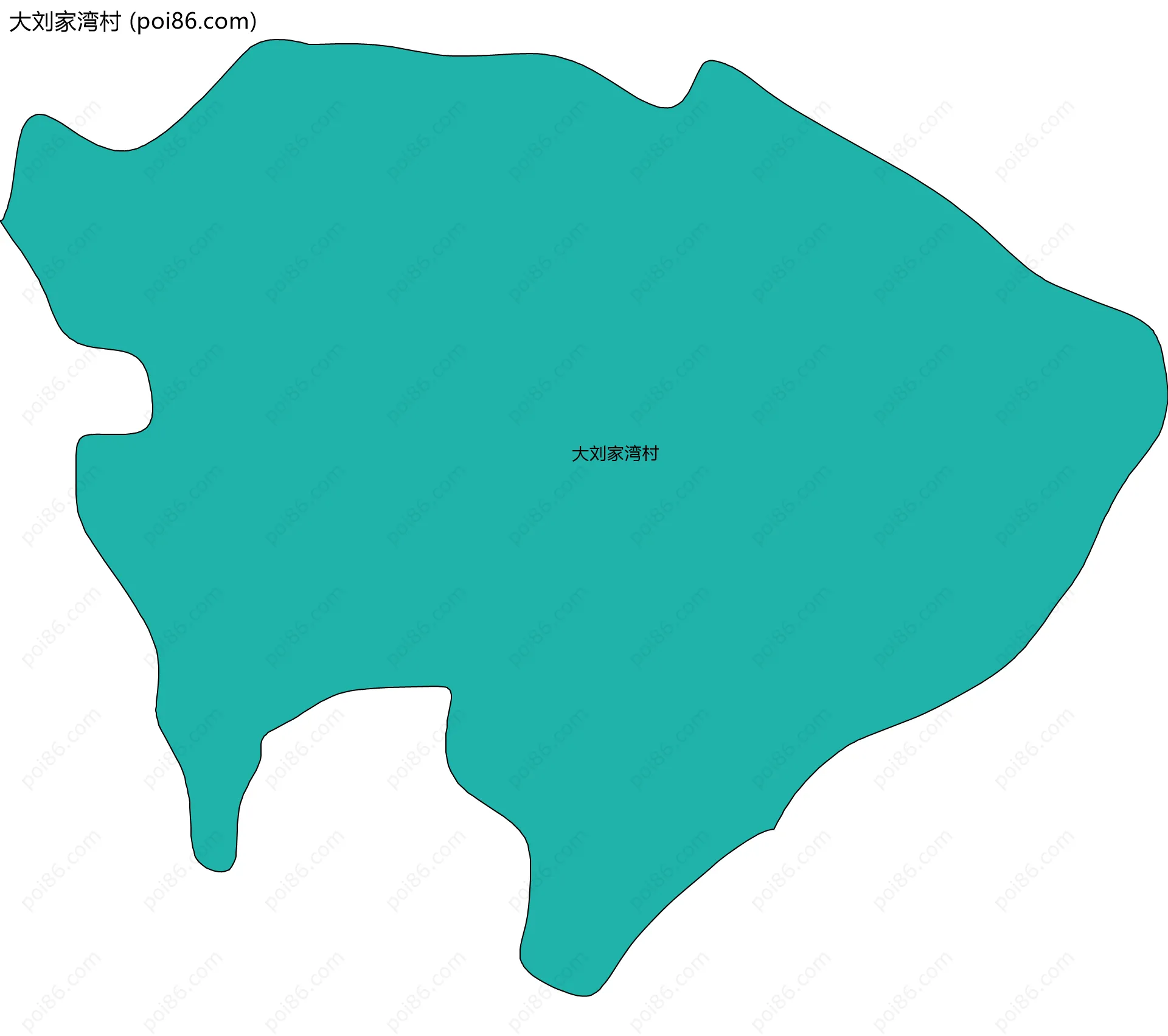 大刘家湾村边界地图