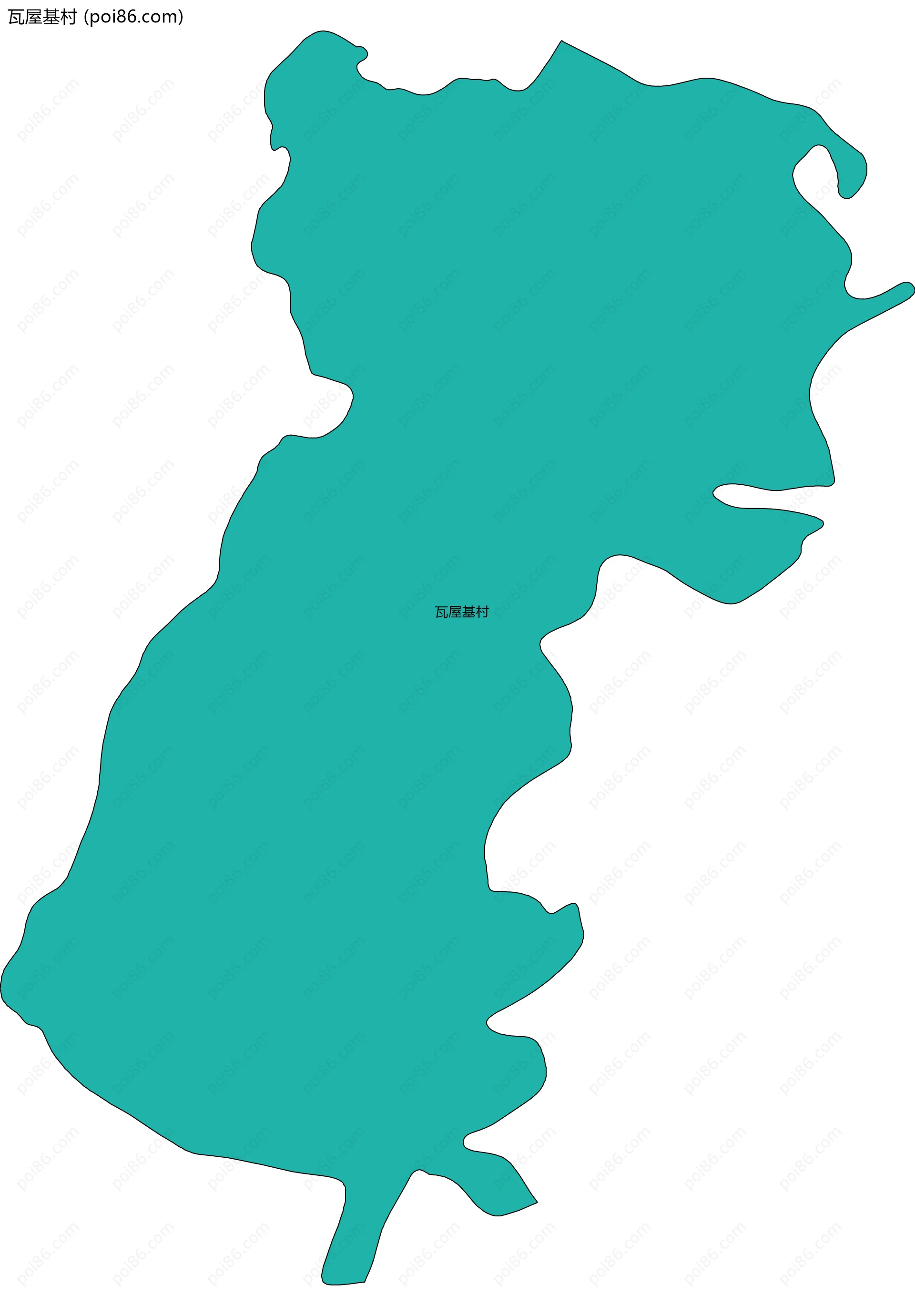 瓦屋基村边界地图