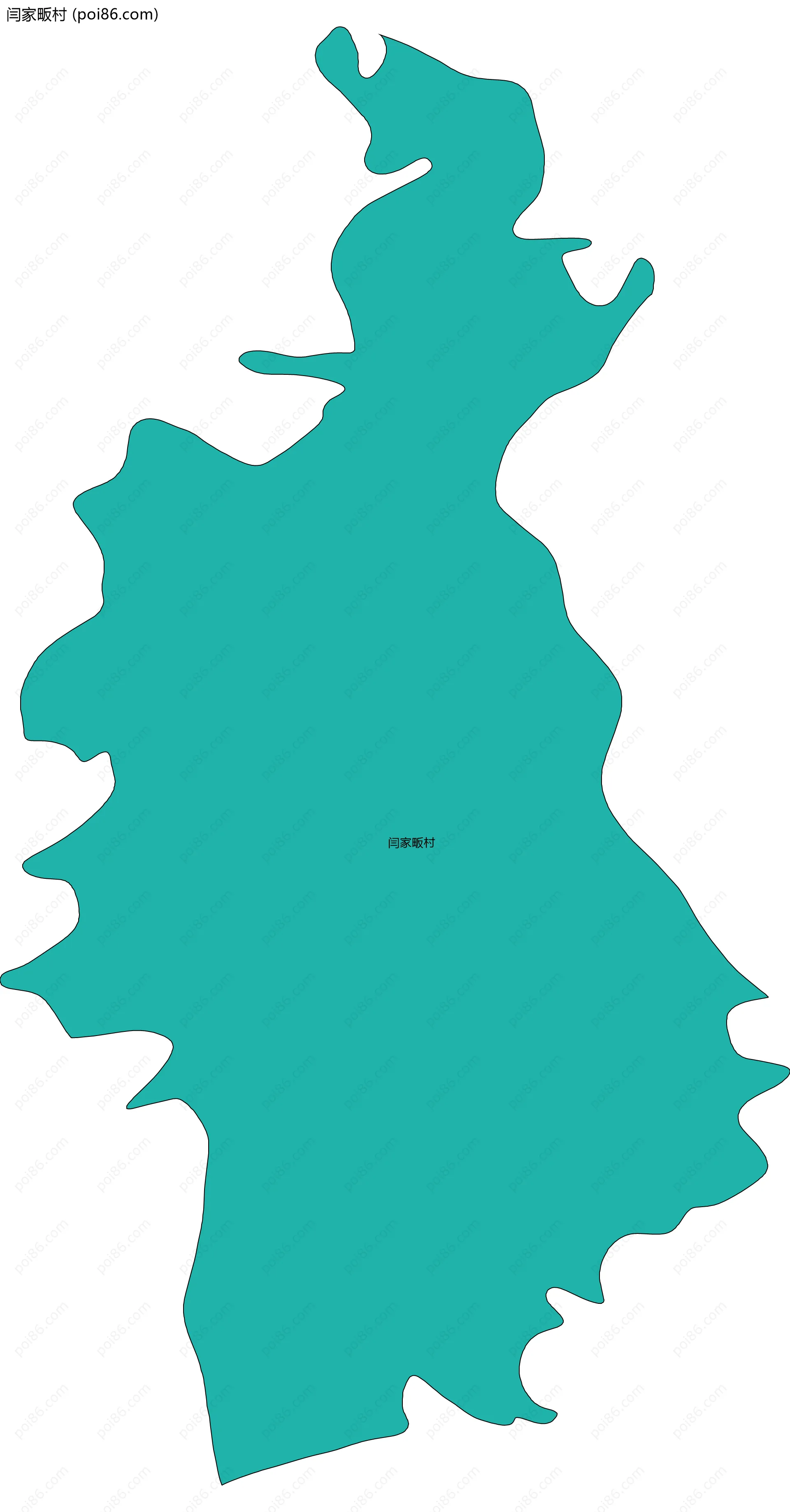 闫家畈村边界地图
