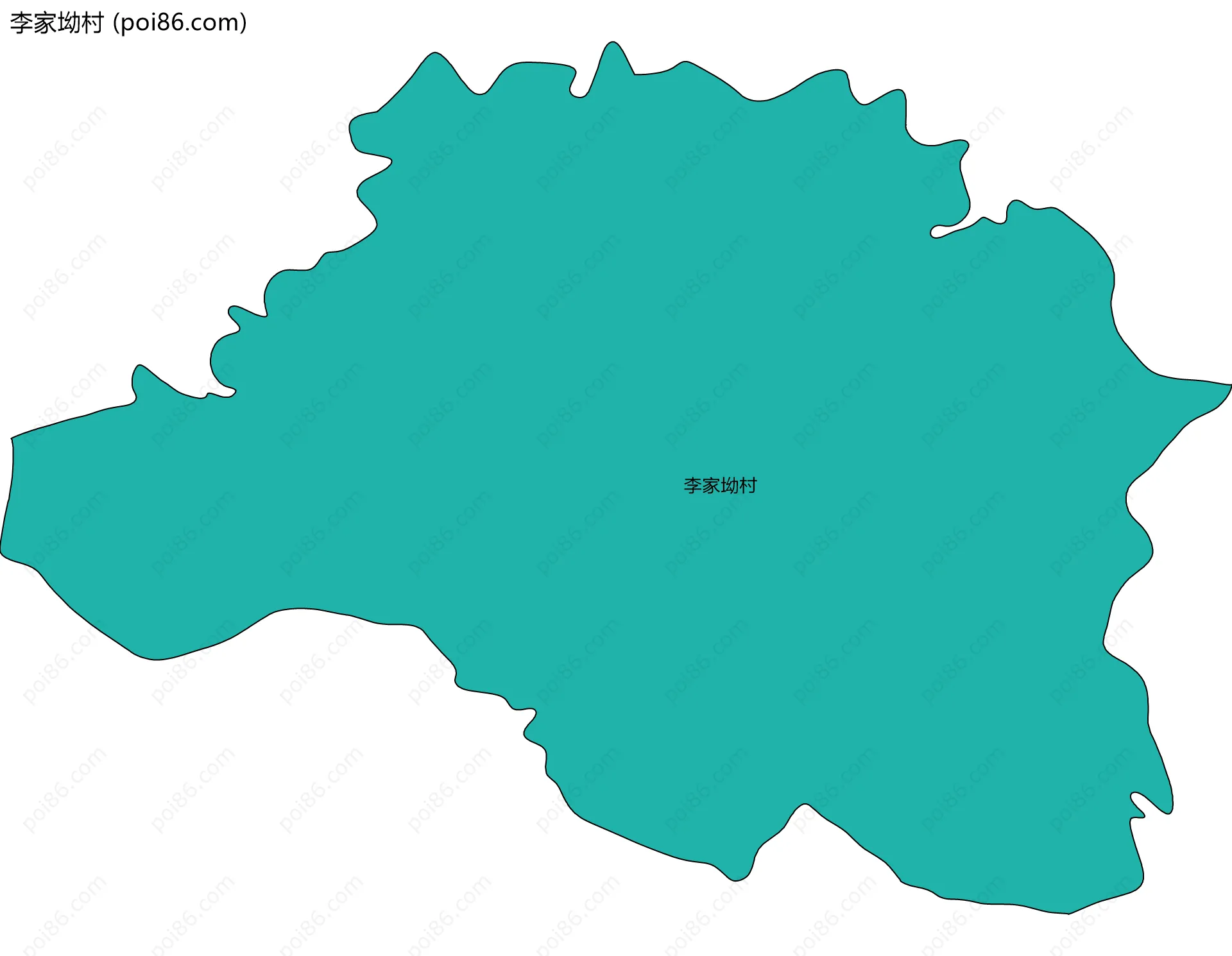 李家坳村边界地图