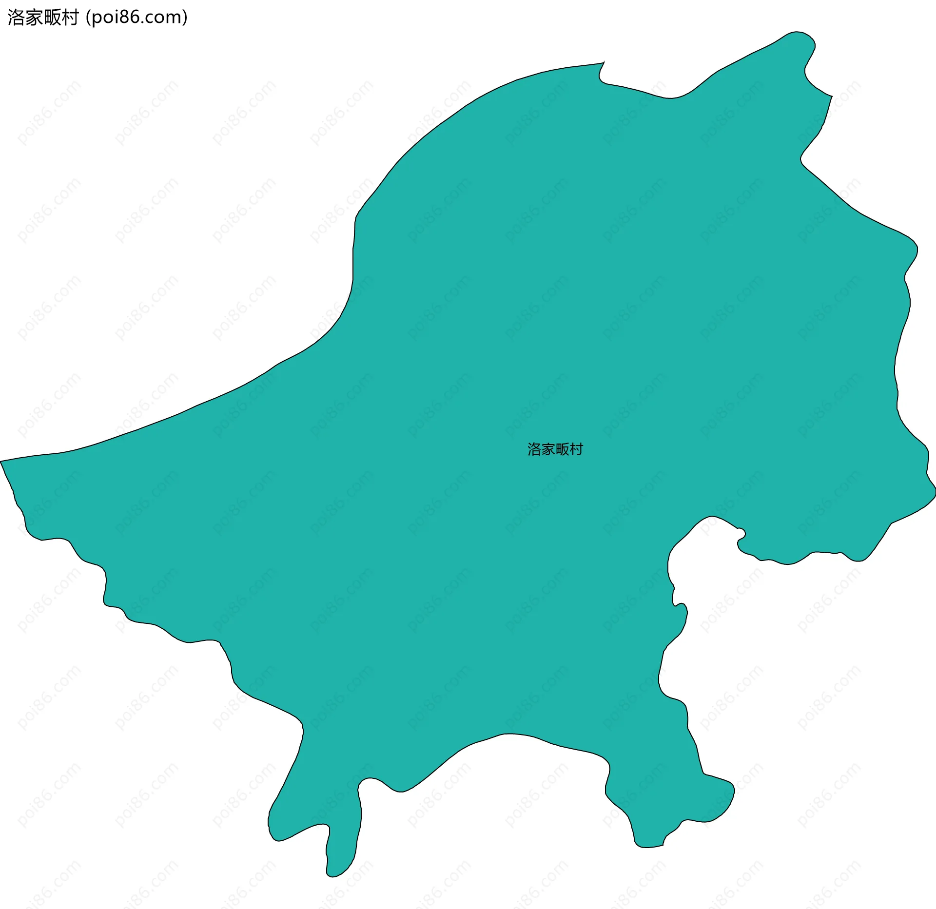 洛家畈村边界地图