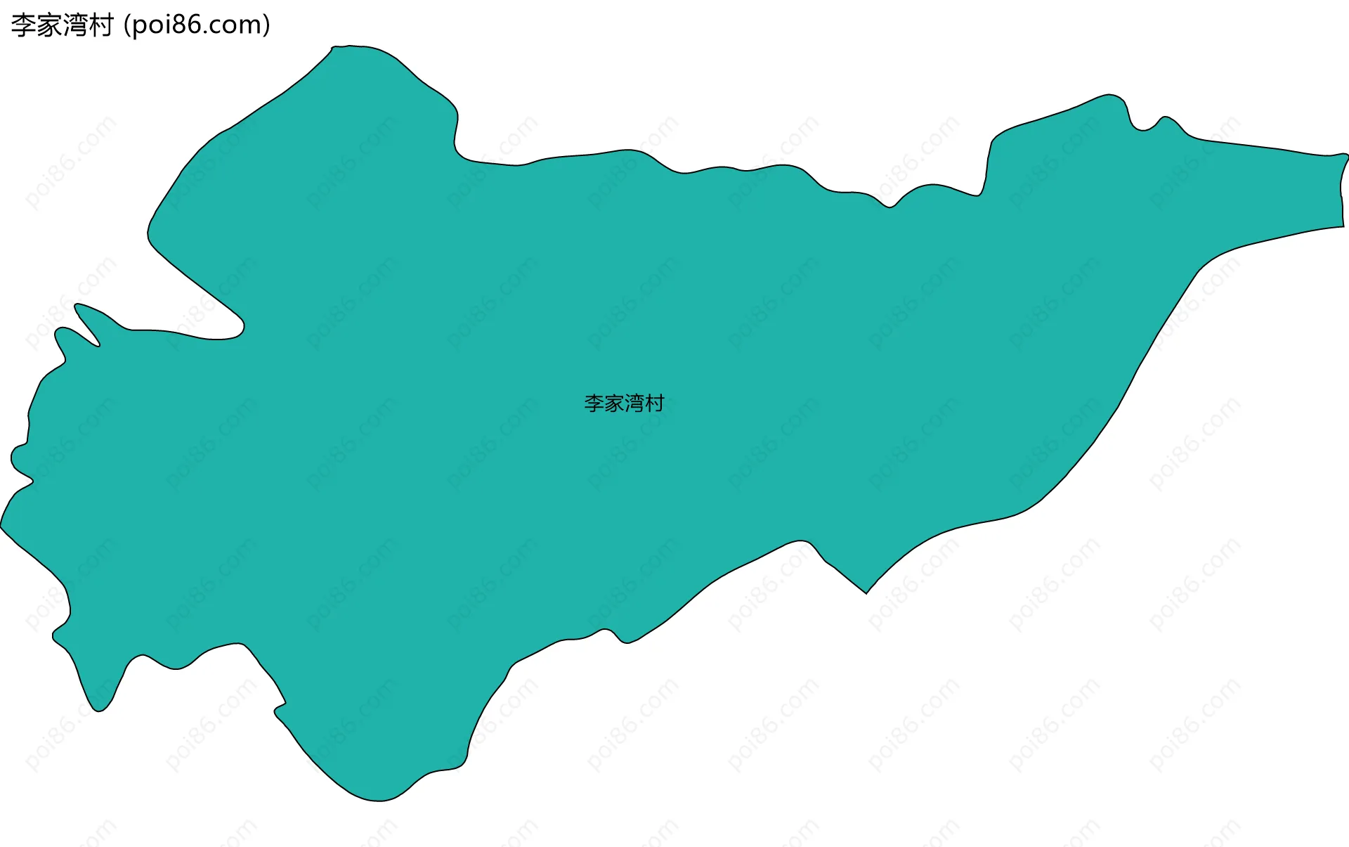 李家湾村边界地图