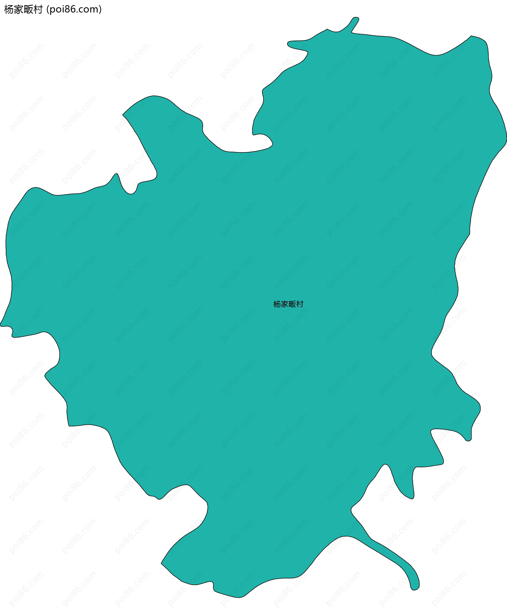 杨家畈村边界地图