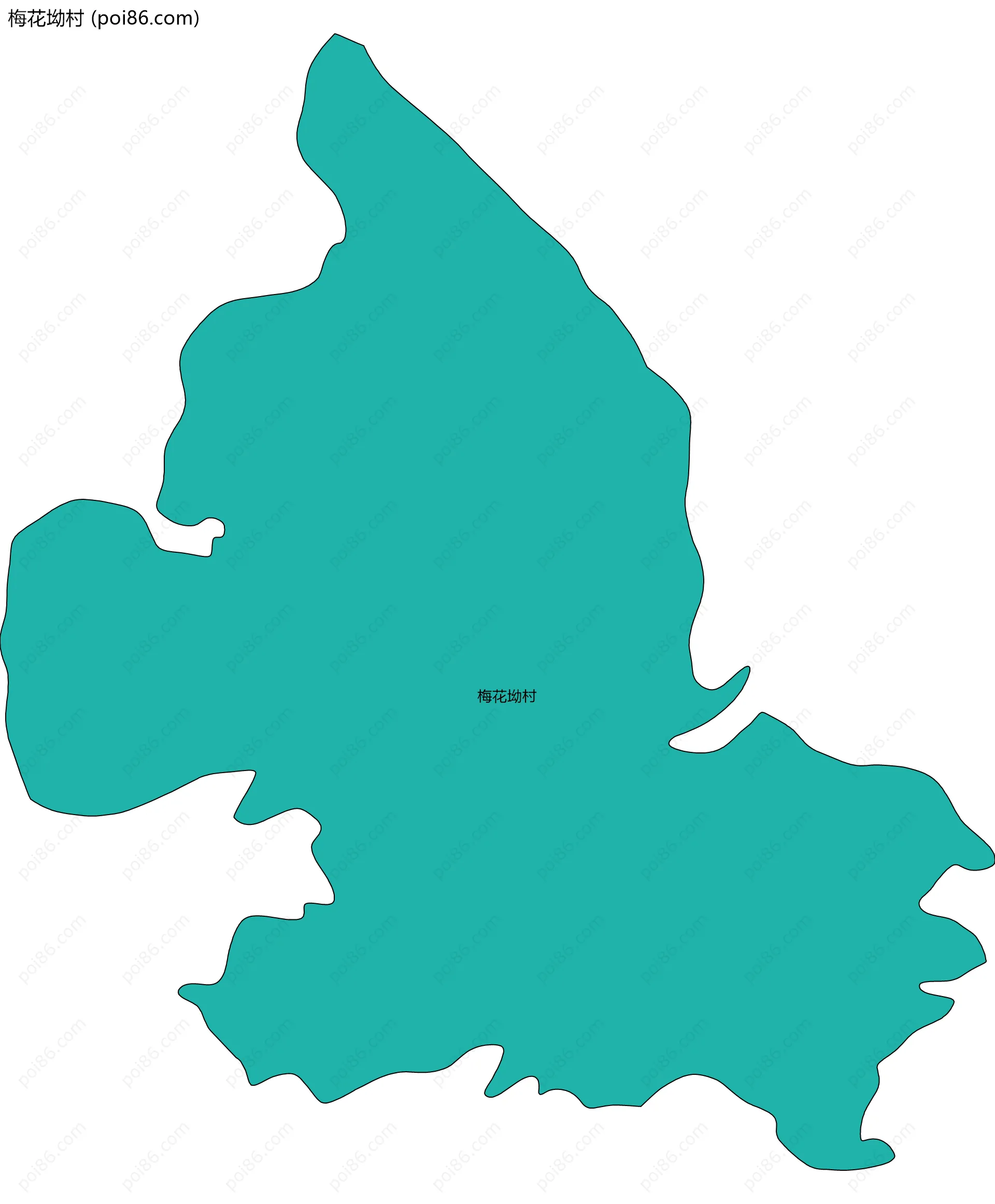 梅花坳村边界地图