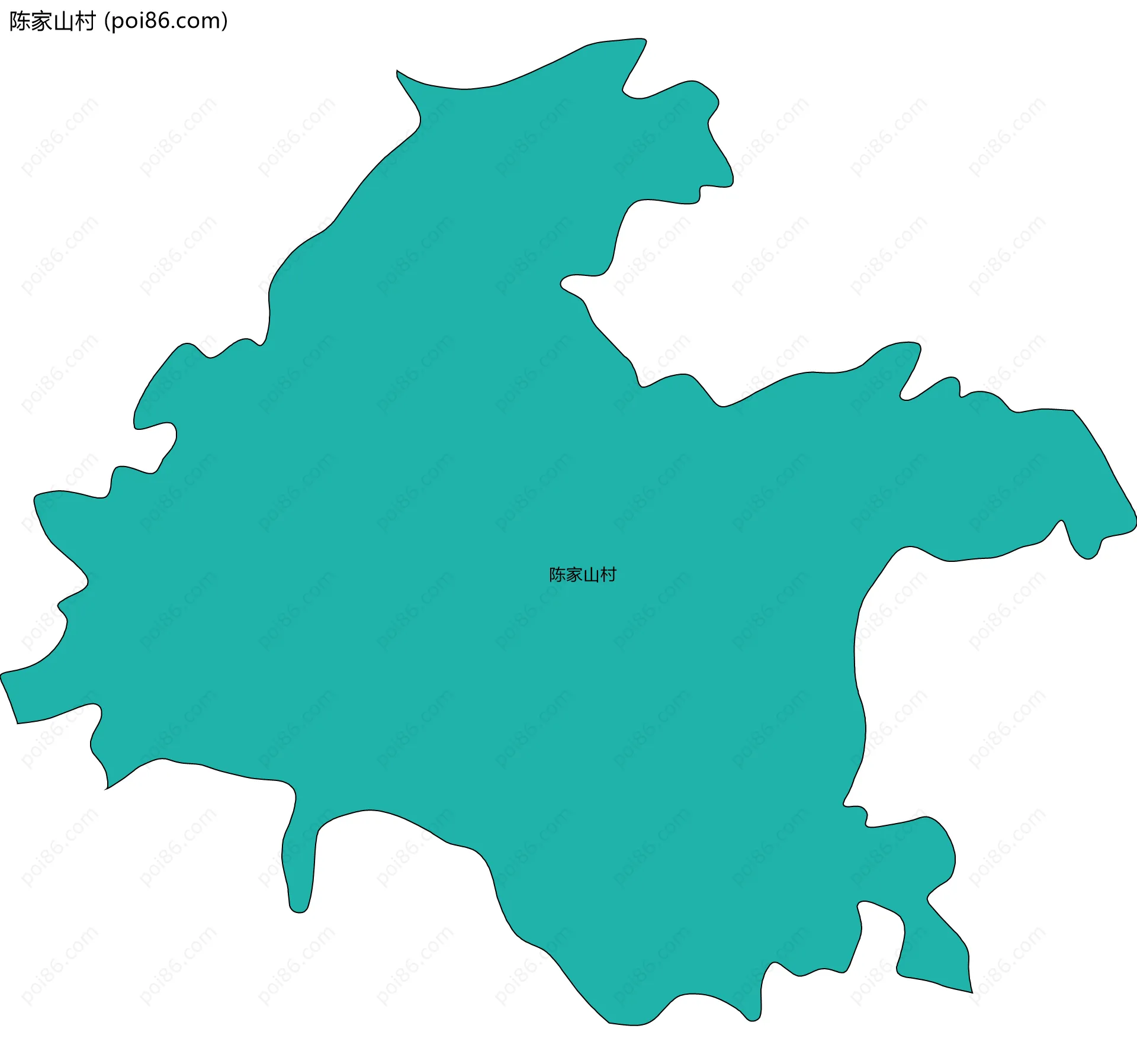 陈家山村边界地图