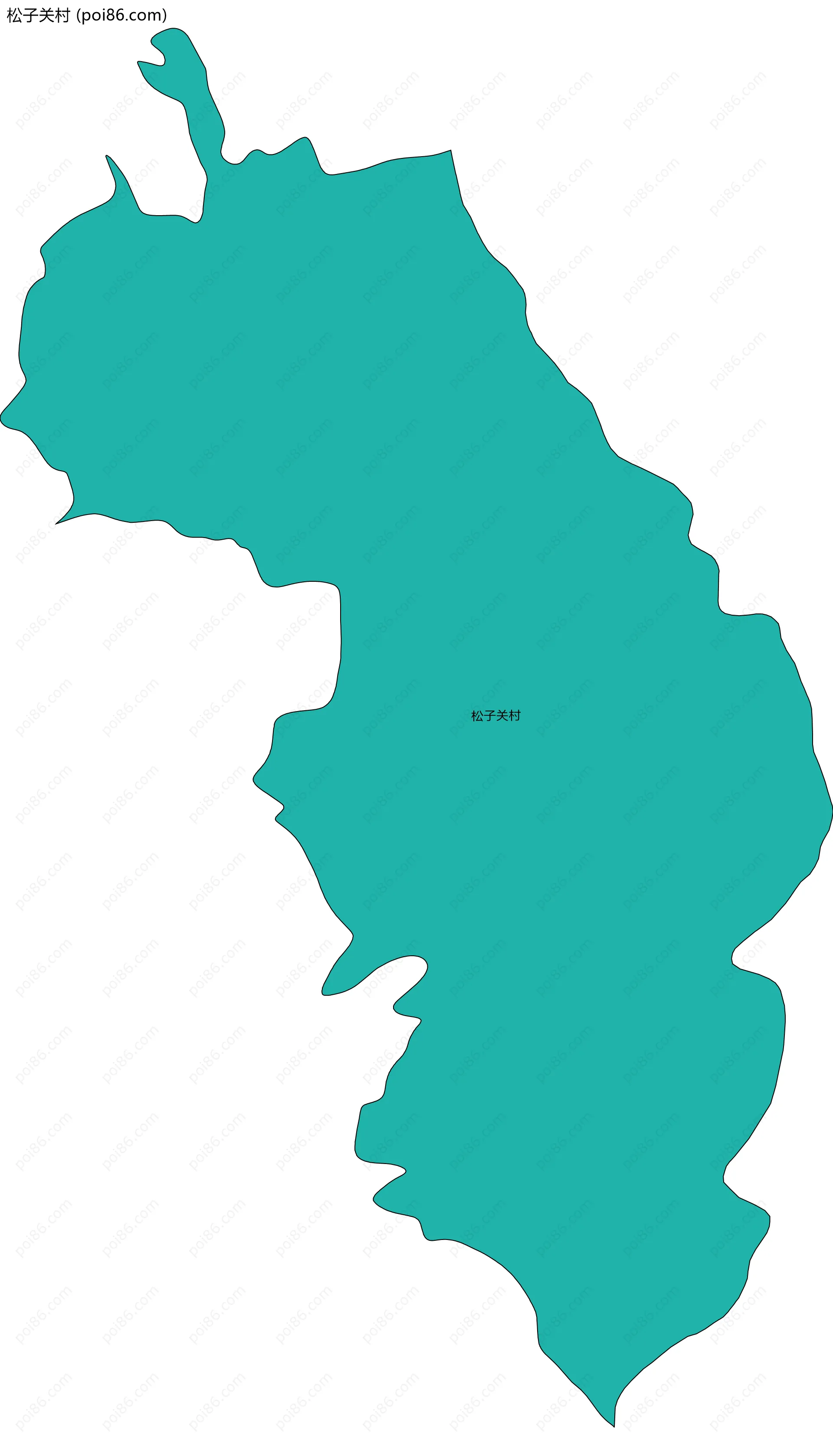 松子关村边界地图