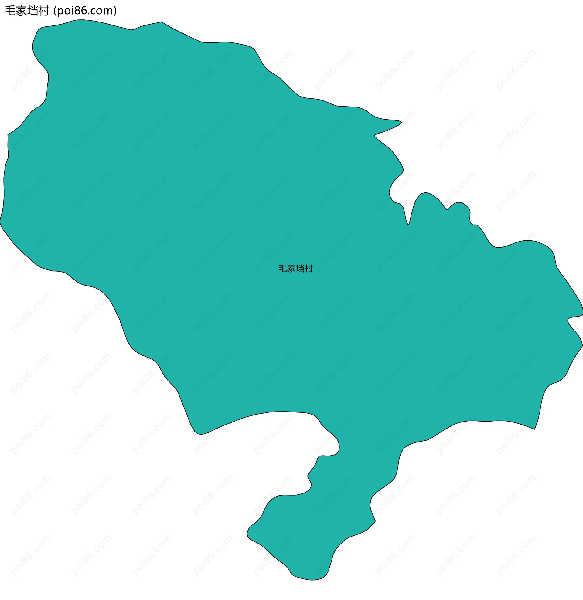 毛家垱村边界地图