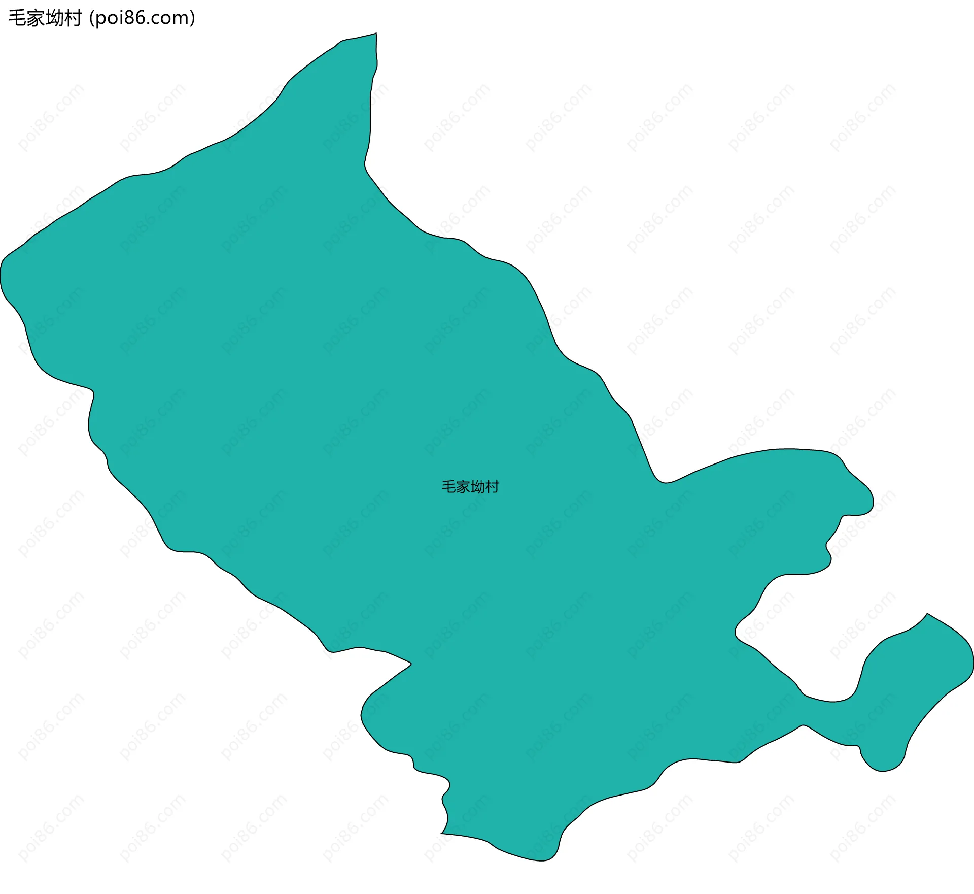 毛家坳村边界地图