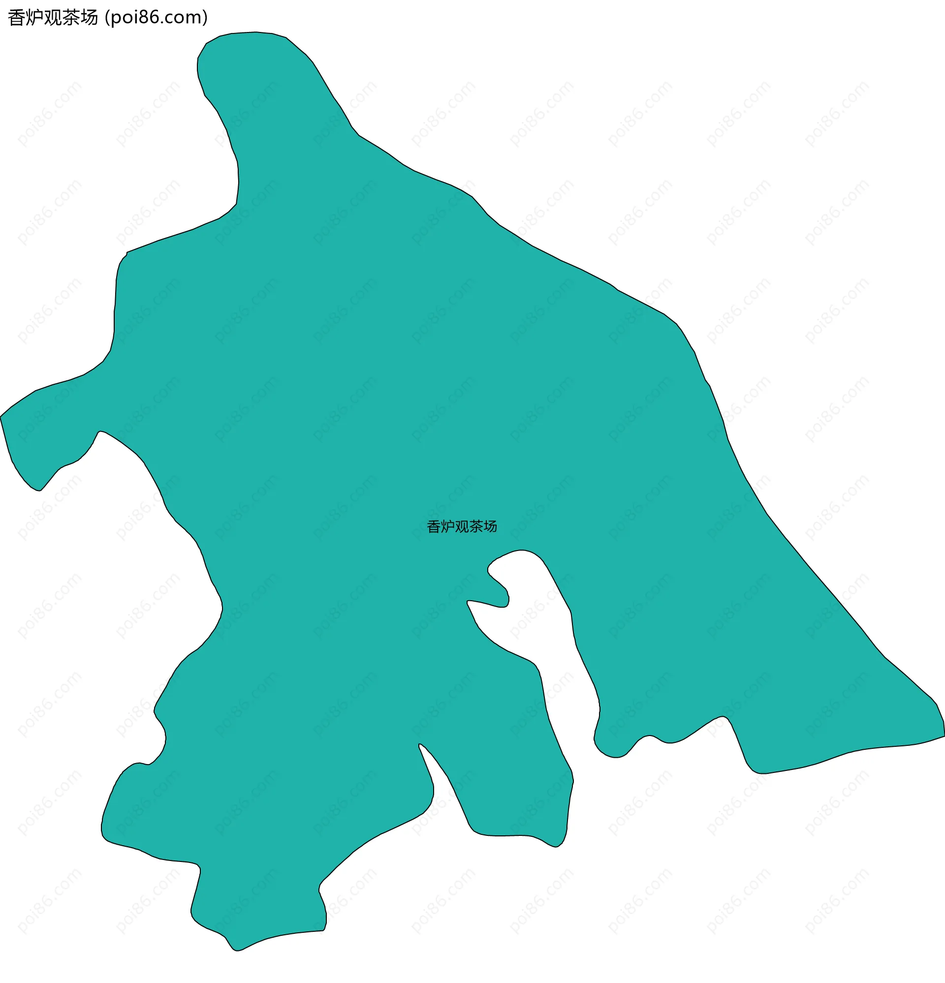 香炉观茶场边界地图