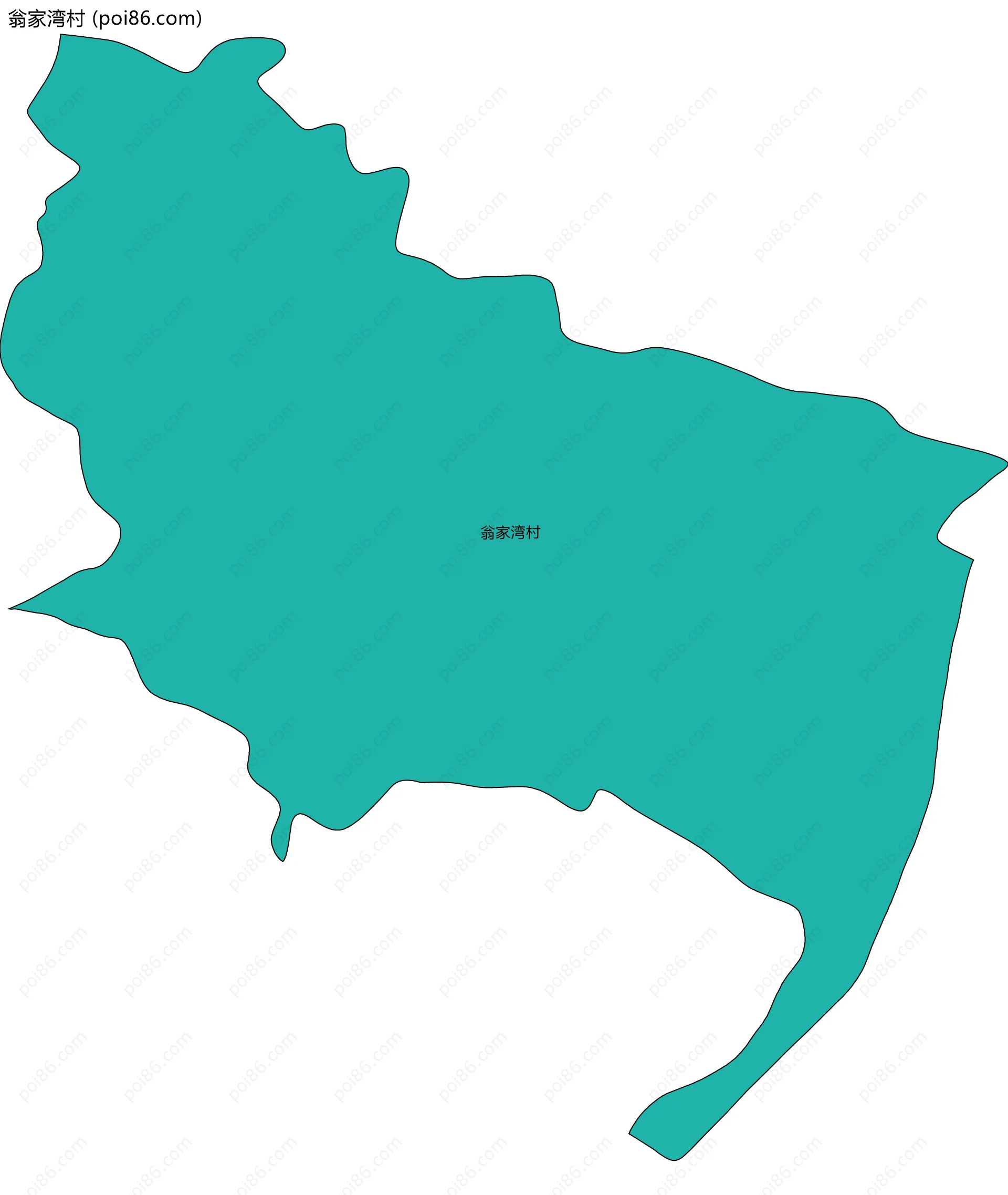 翁家湾村边界地图