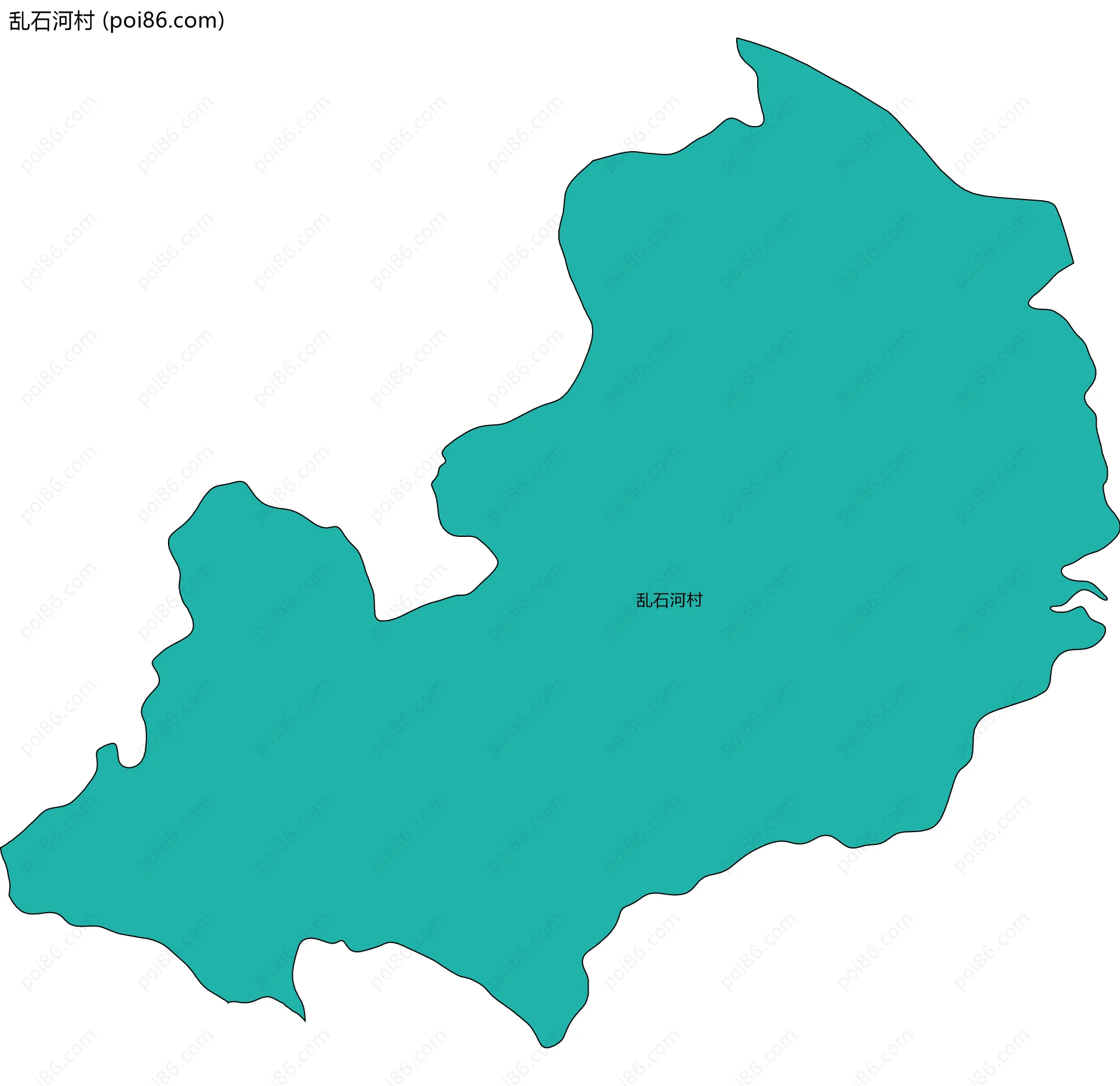乱石河村边界地图