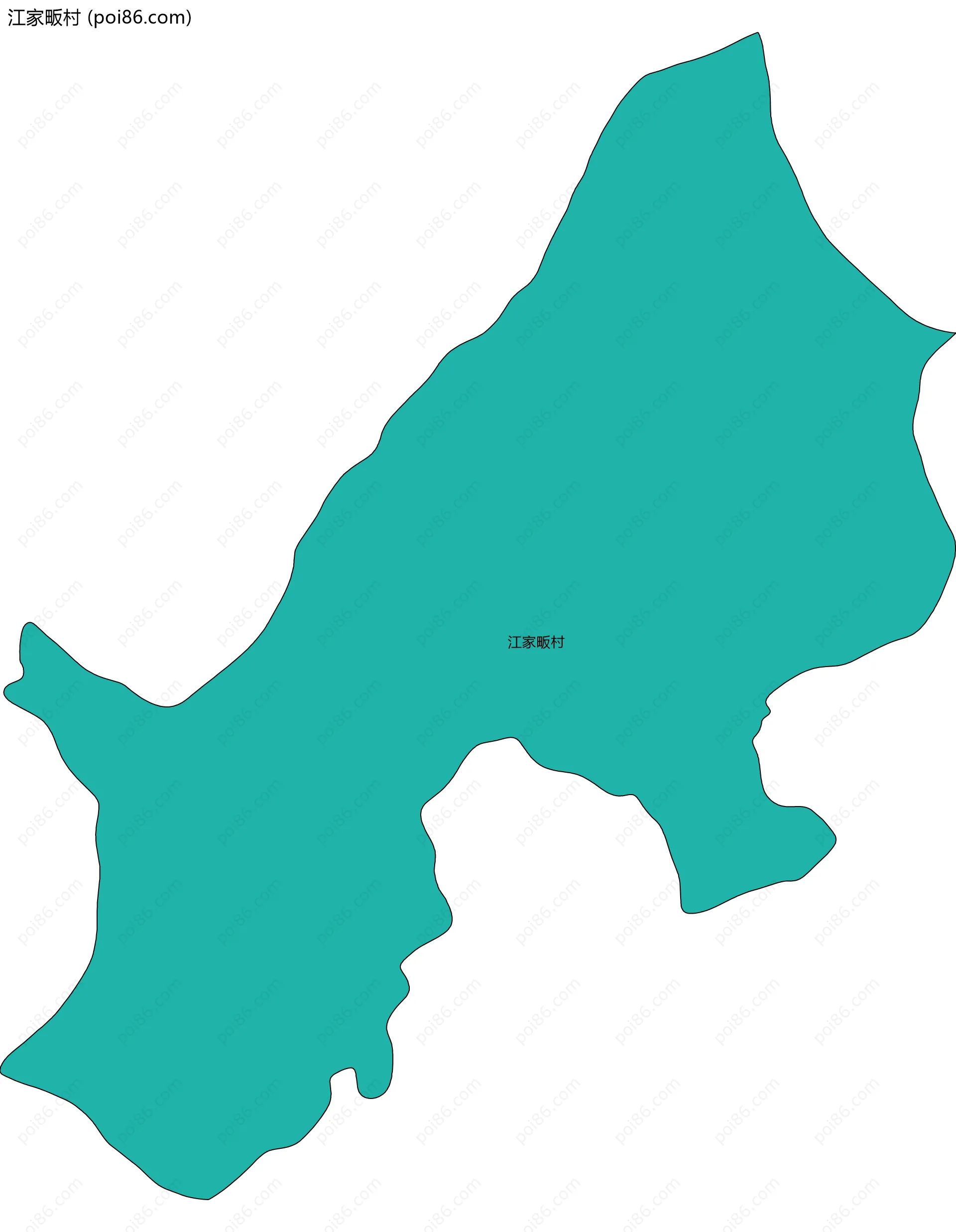 江家畈村边界地图