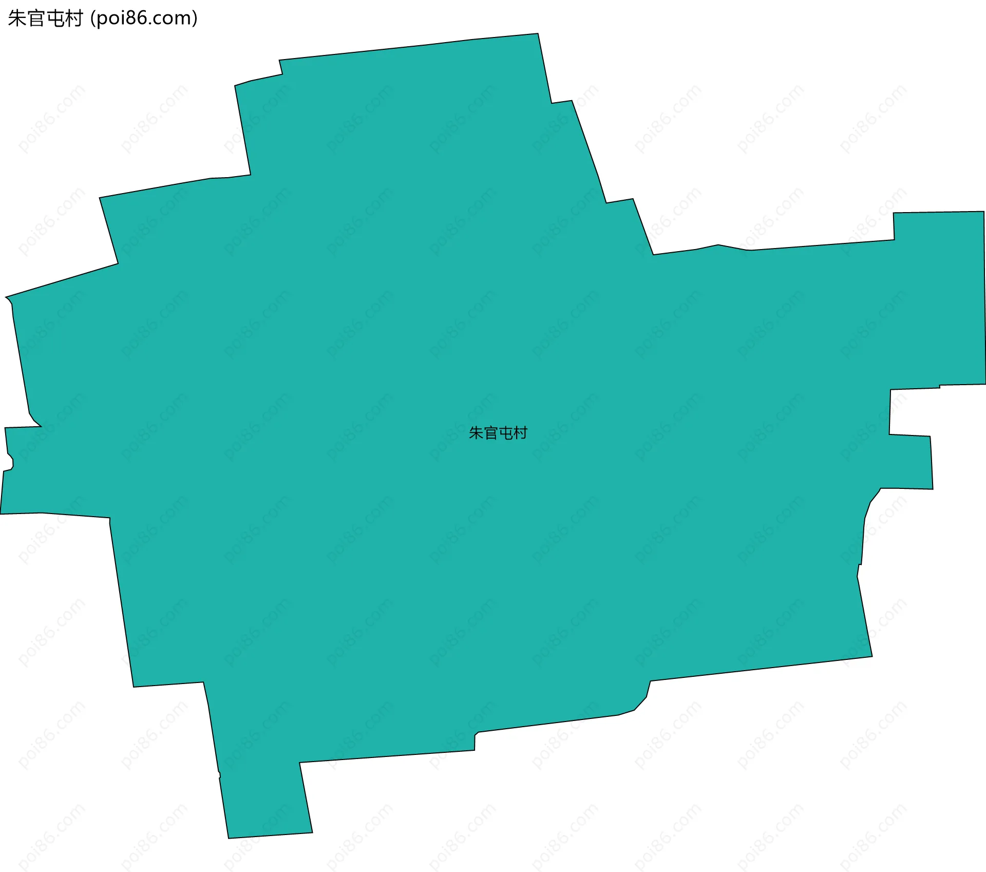朱官屯村边界地图