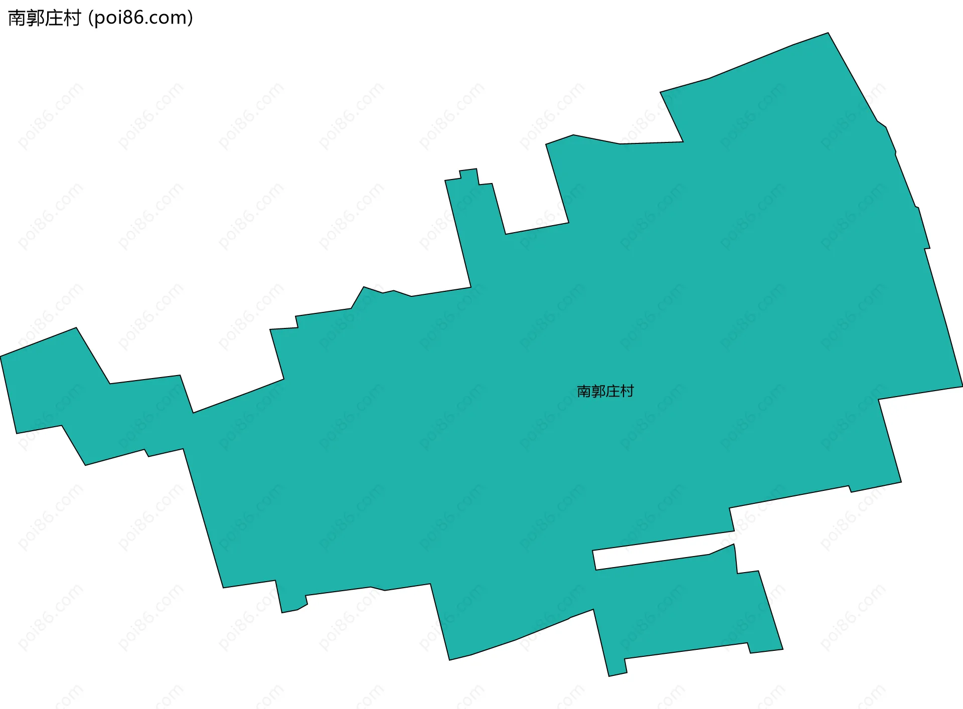 南郭庄村边界地图