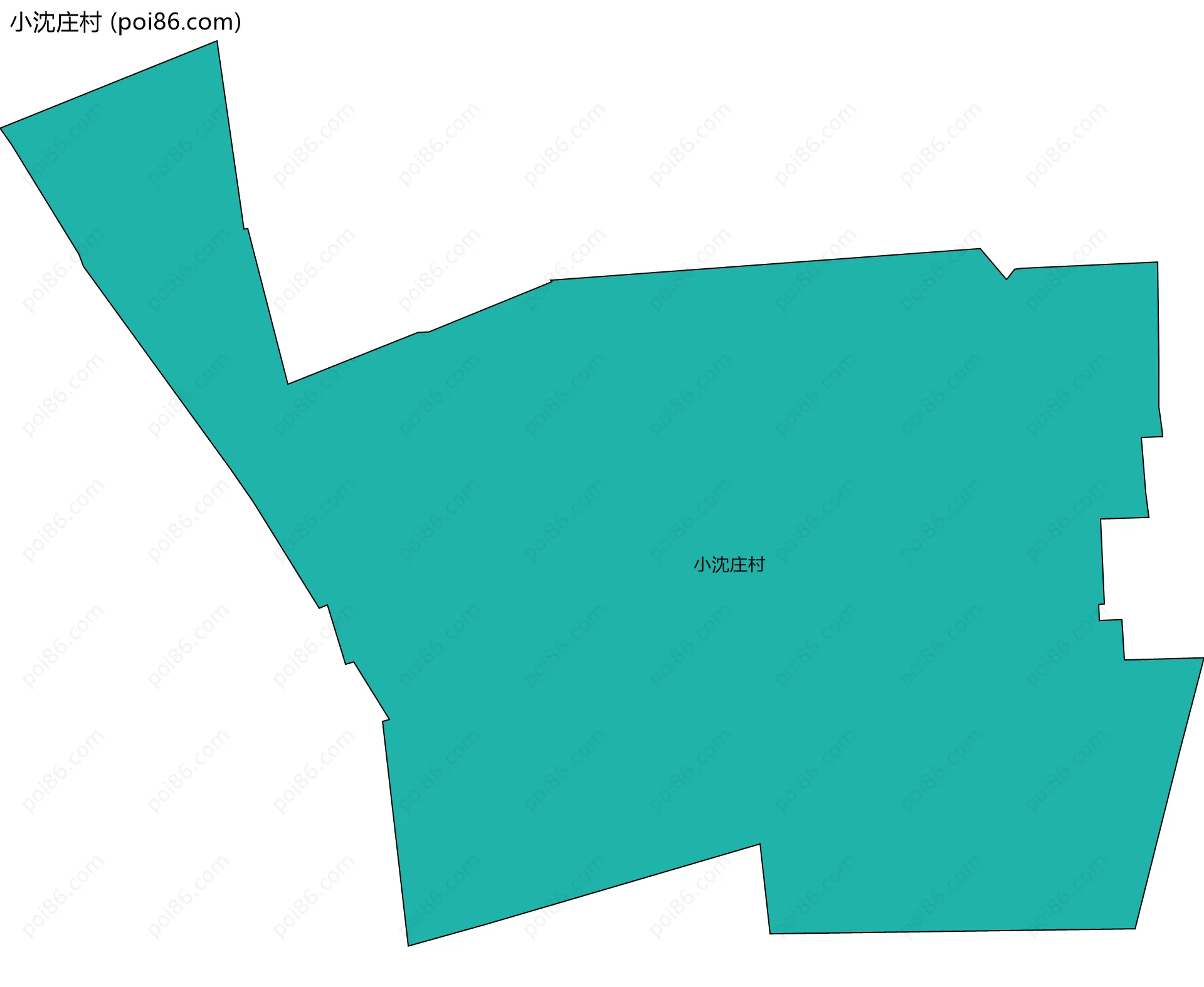 小沈庄村边界地图