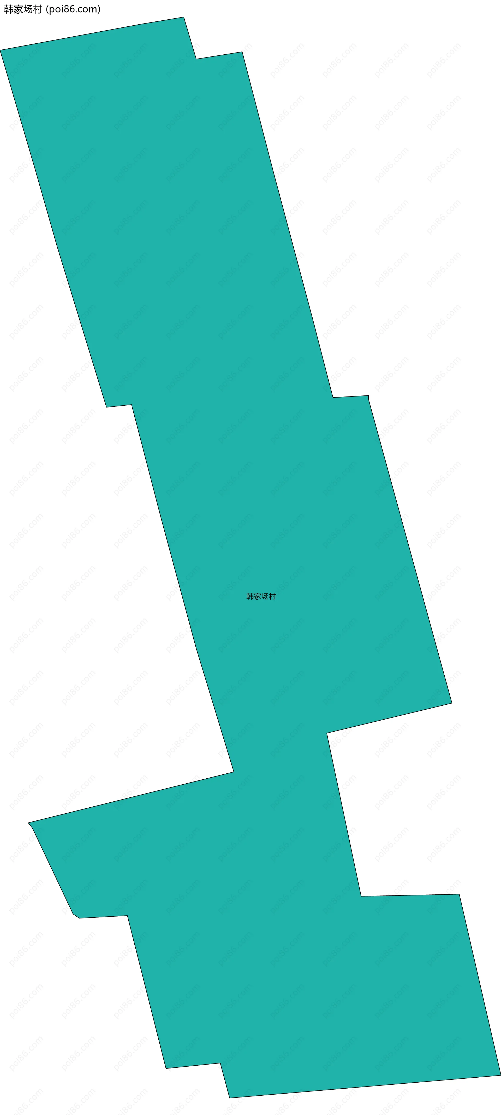 韩家场村边界地图