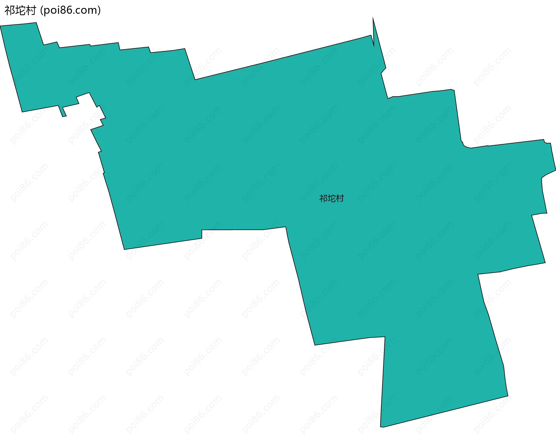 祁坨村边界地图