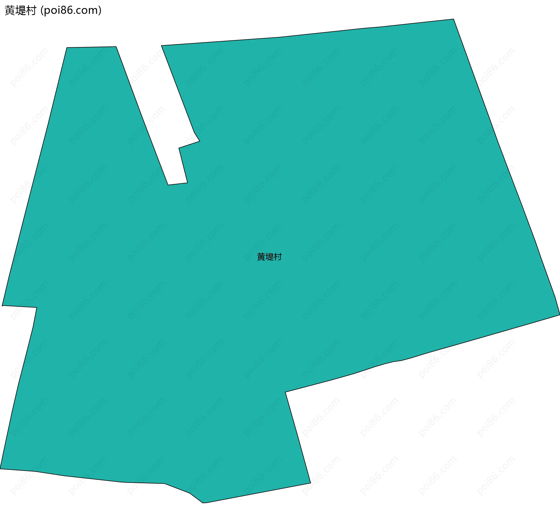 黄堤村边界地图