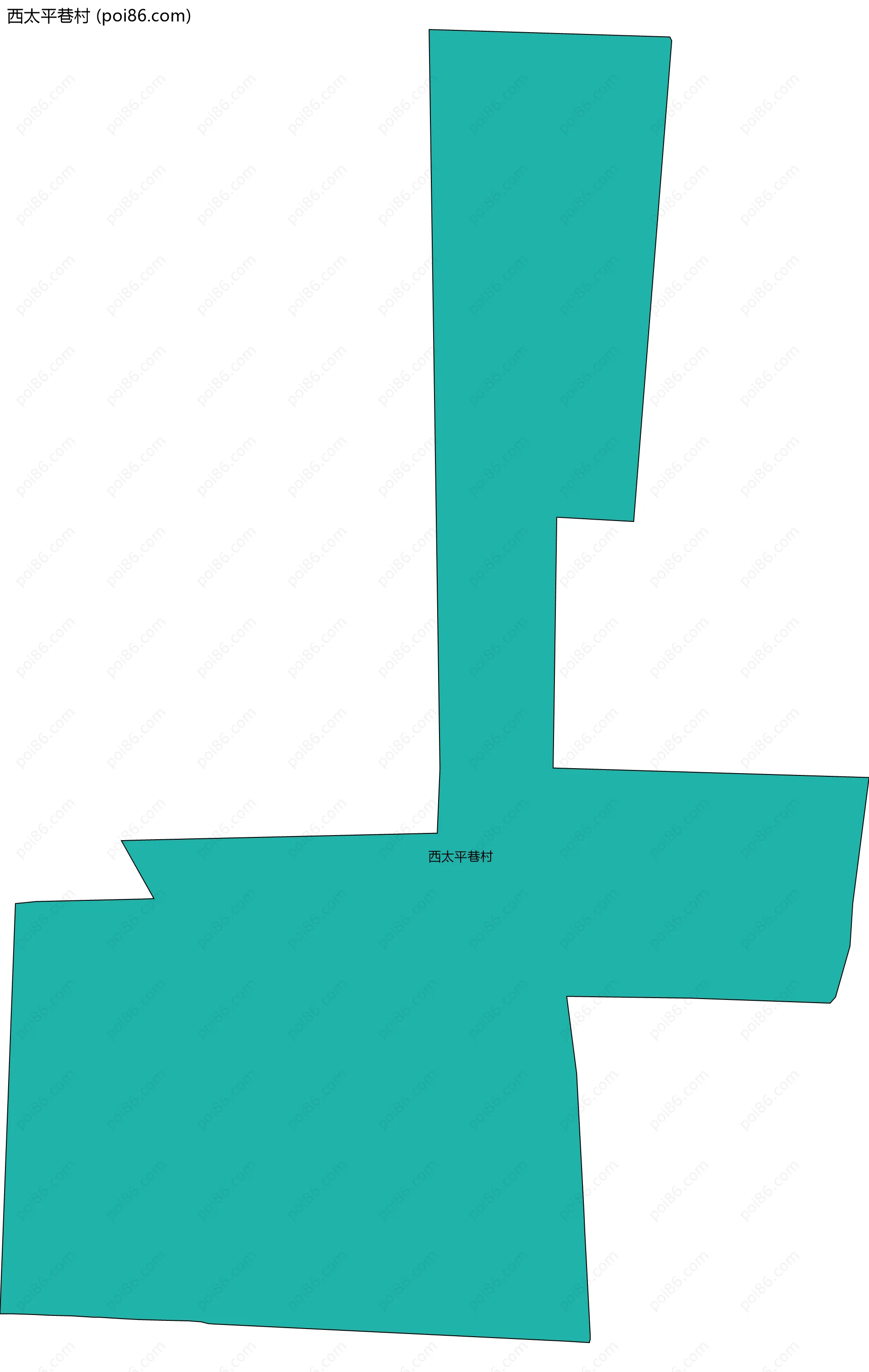 西太平巷村边界地图