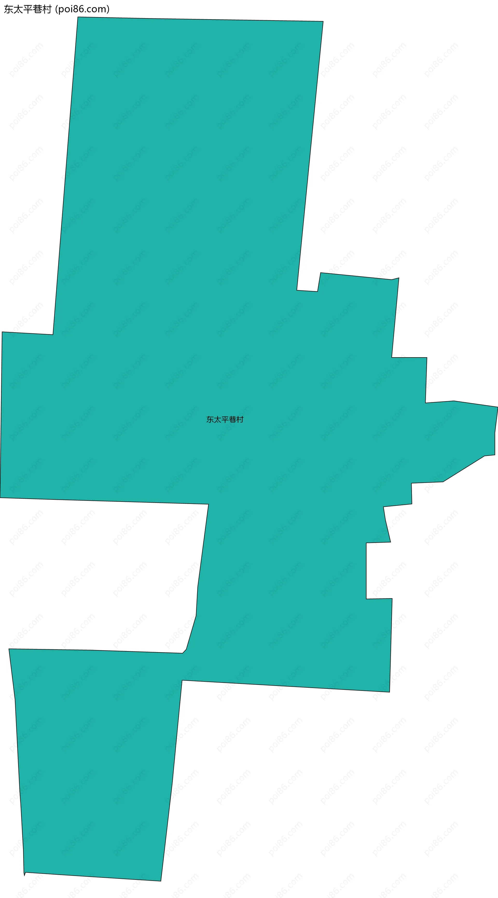 东太平巷村边界地图