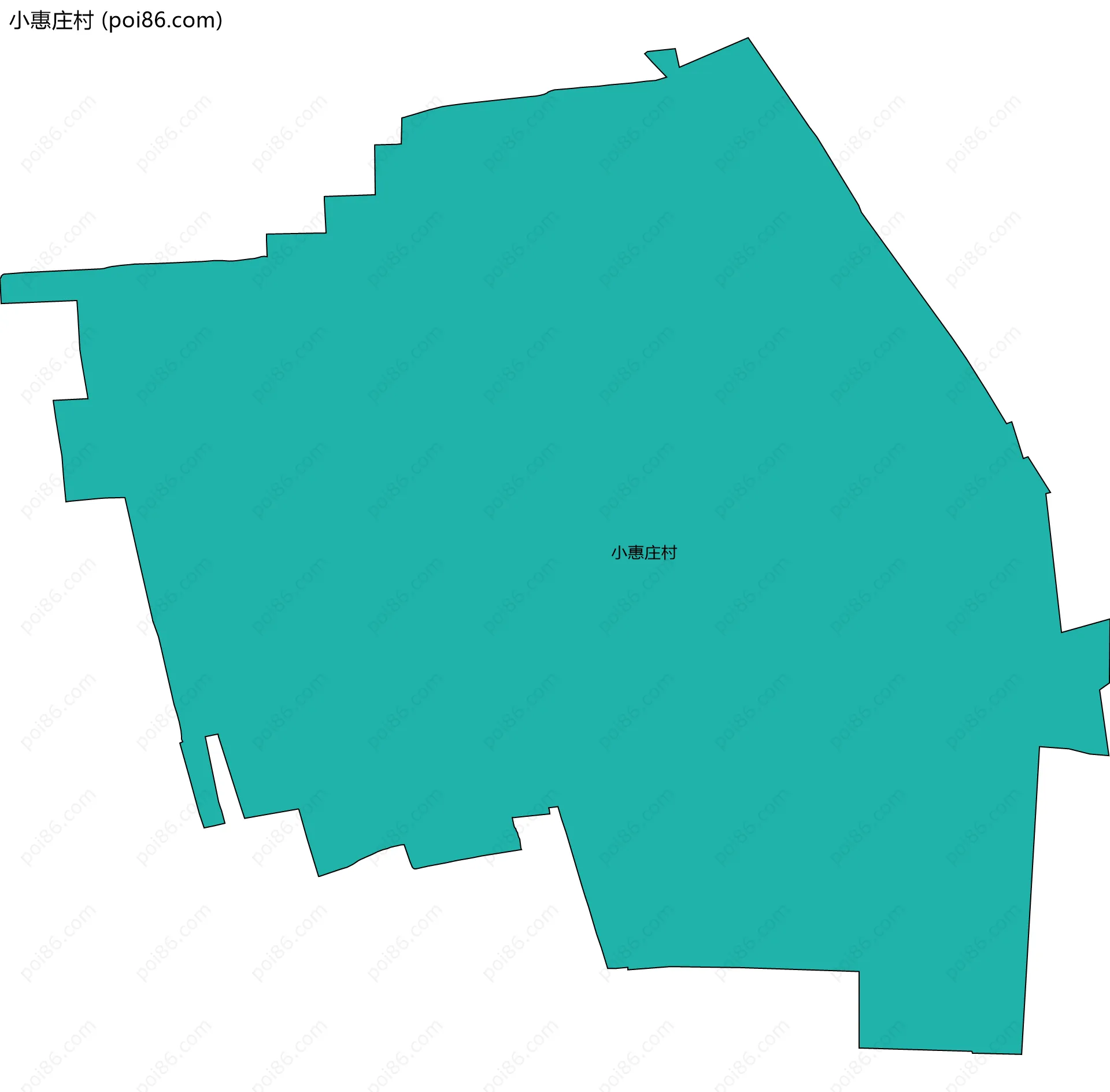 小惠庄村边界地图