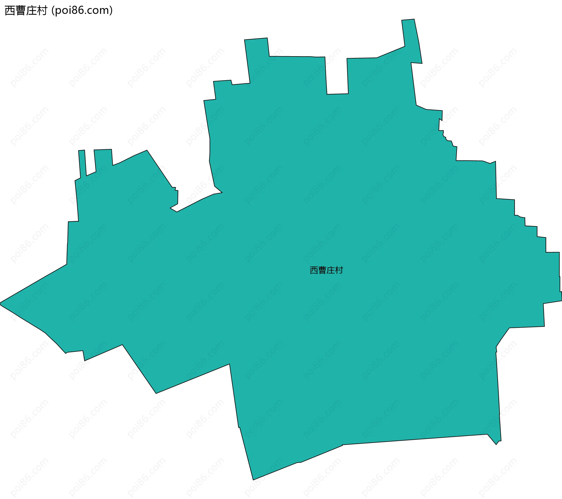 西曹庄村边界地图