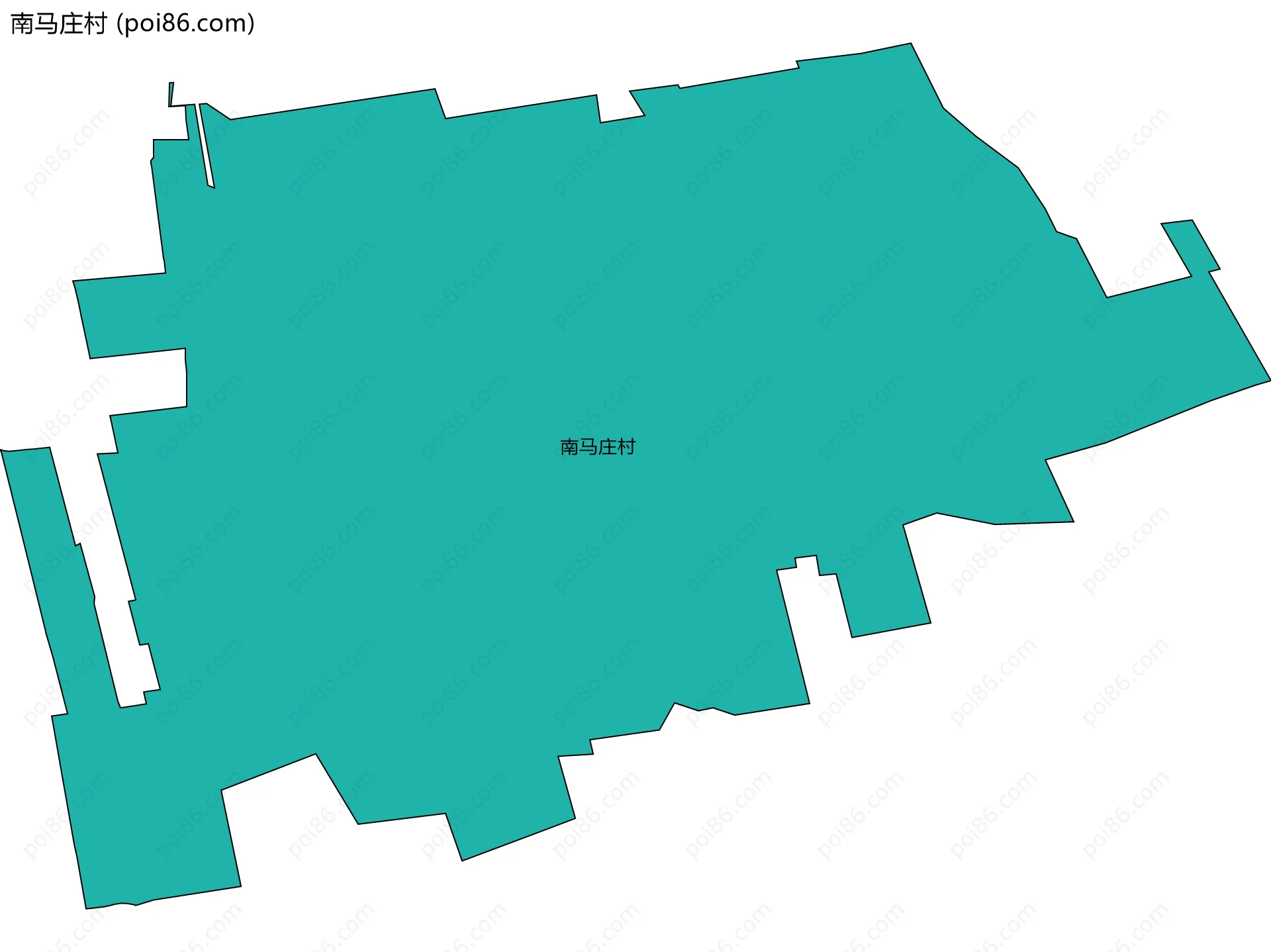 南马庄村边界地图