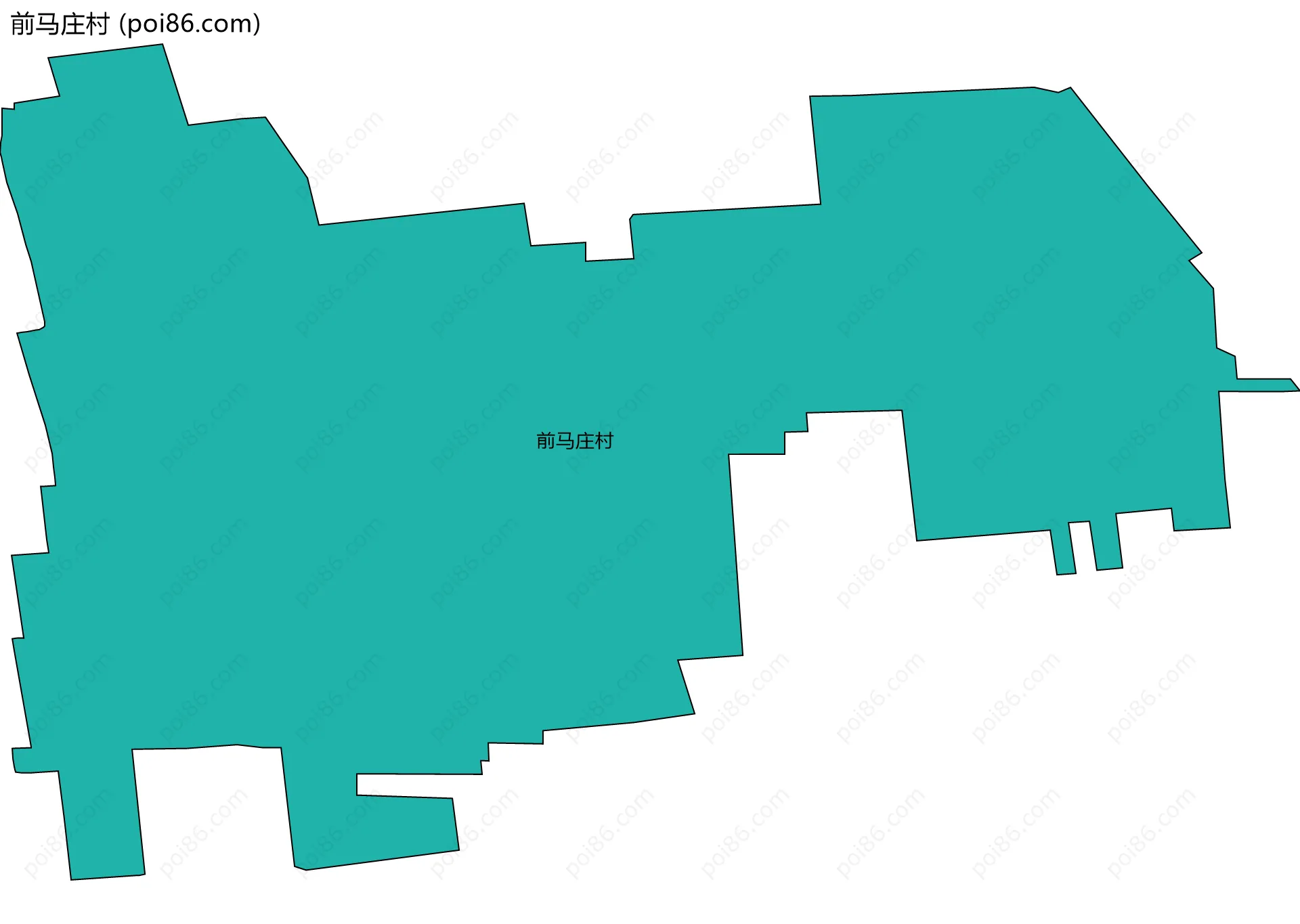 前马庄村边界地图