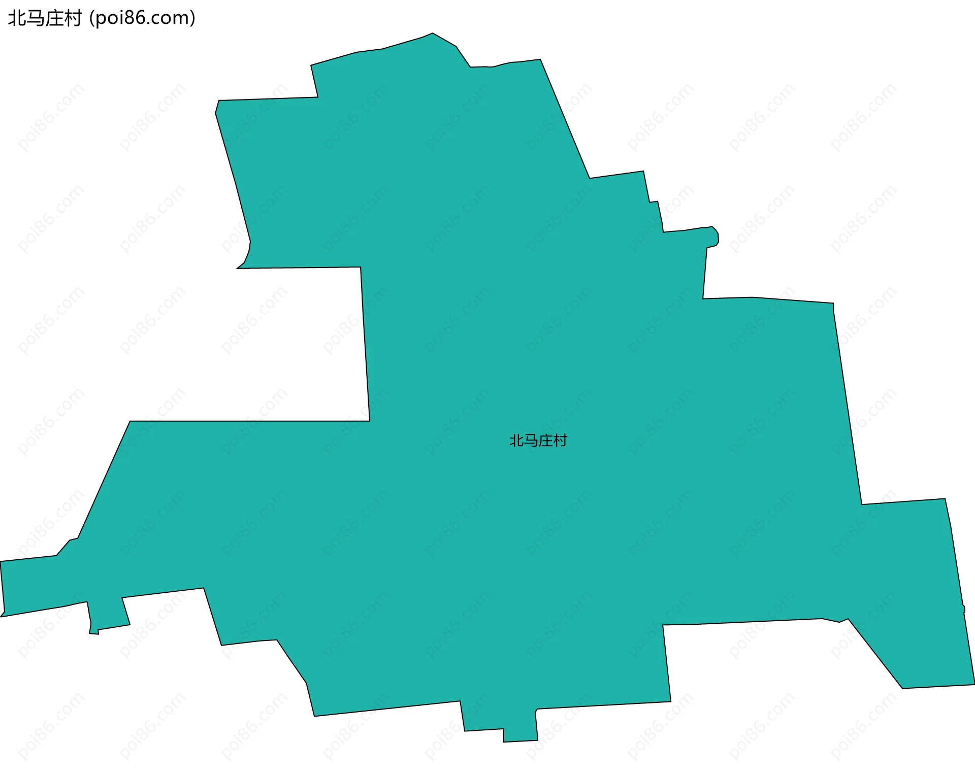 北马庄村边界地图