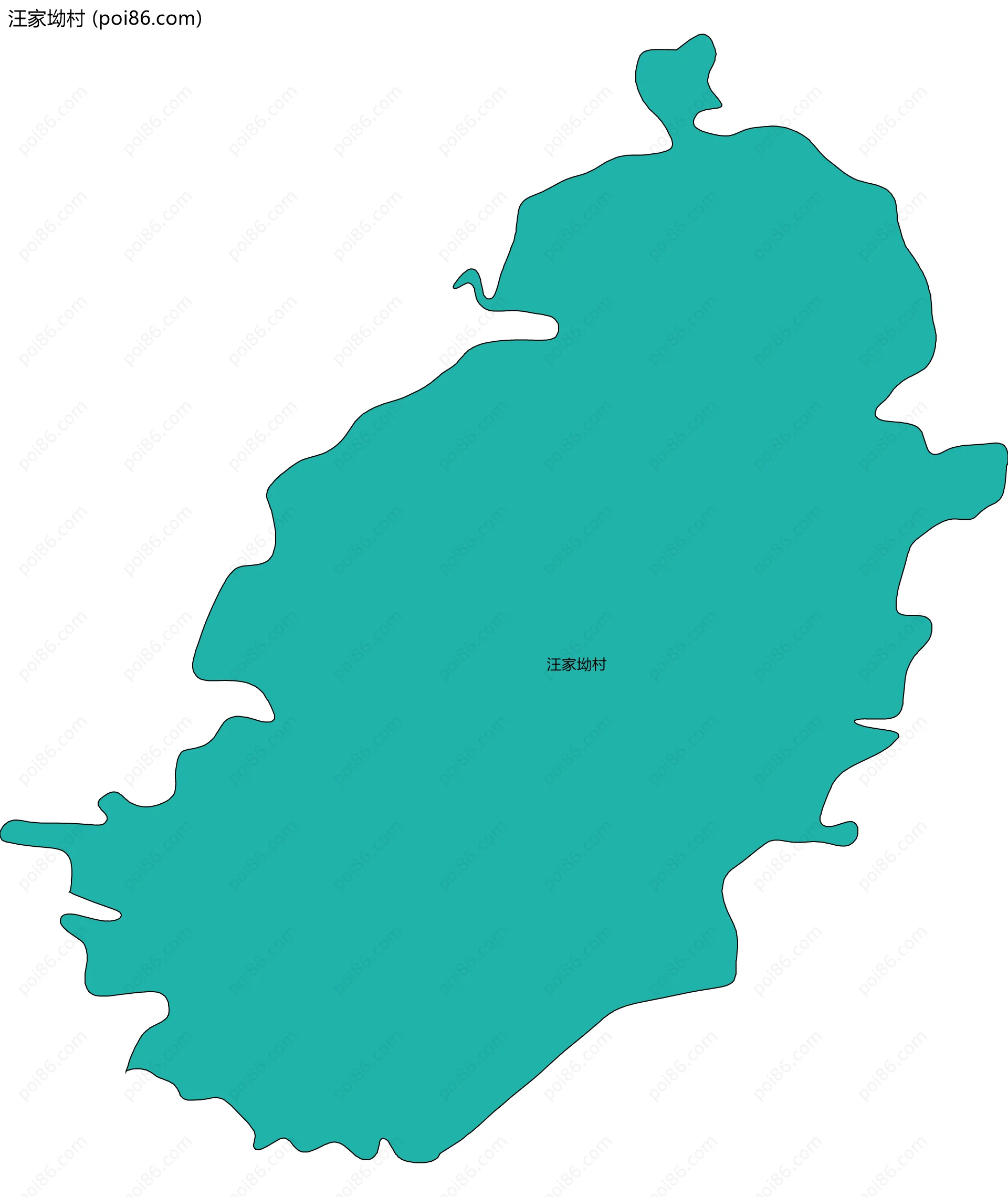 汪家坳村边界地图