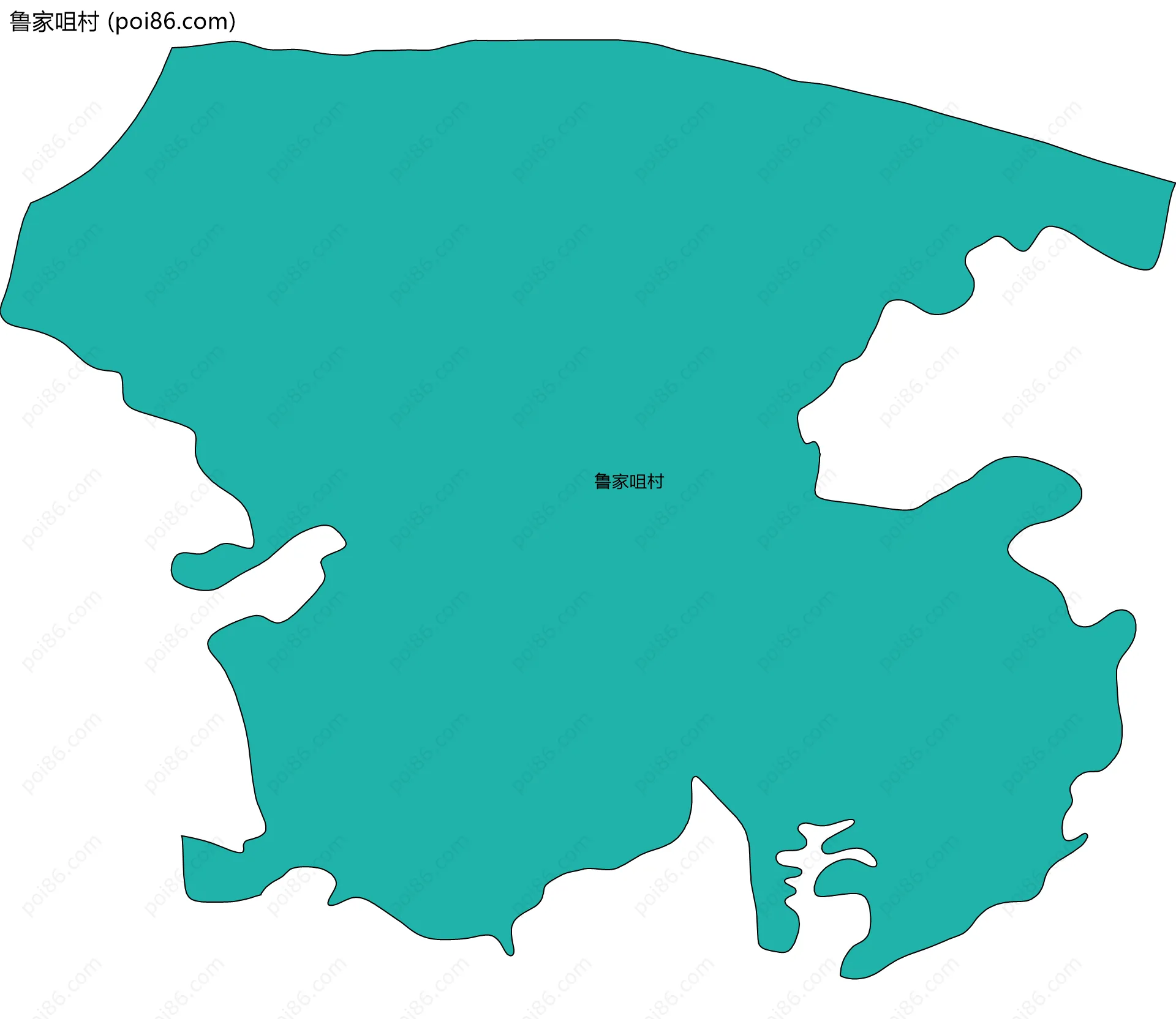 鲁家咀村边界地图