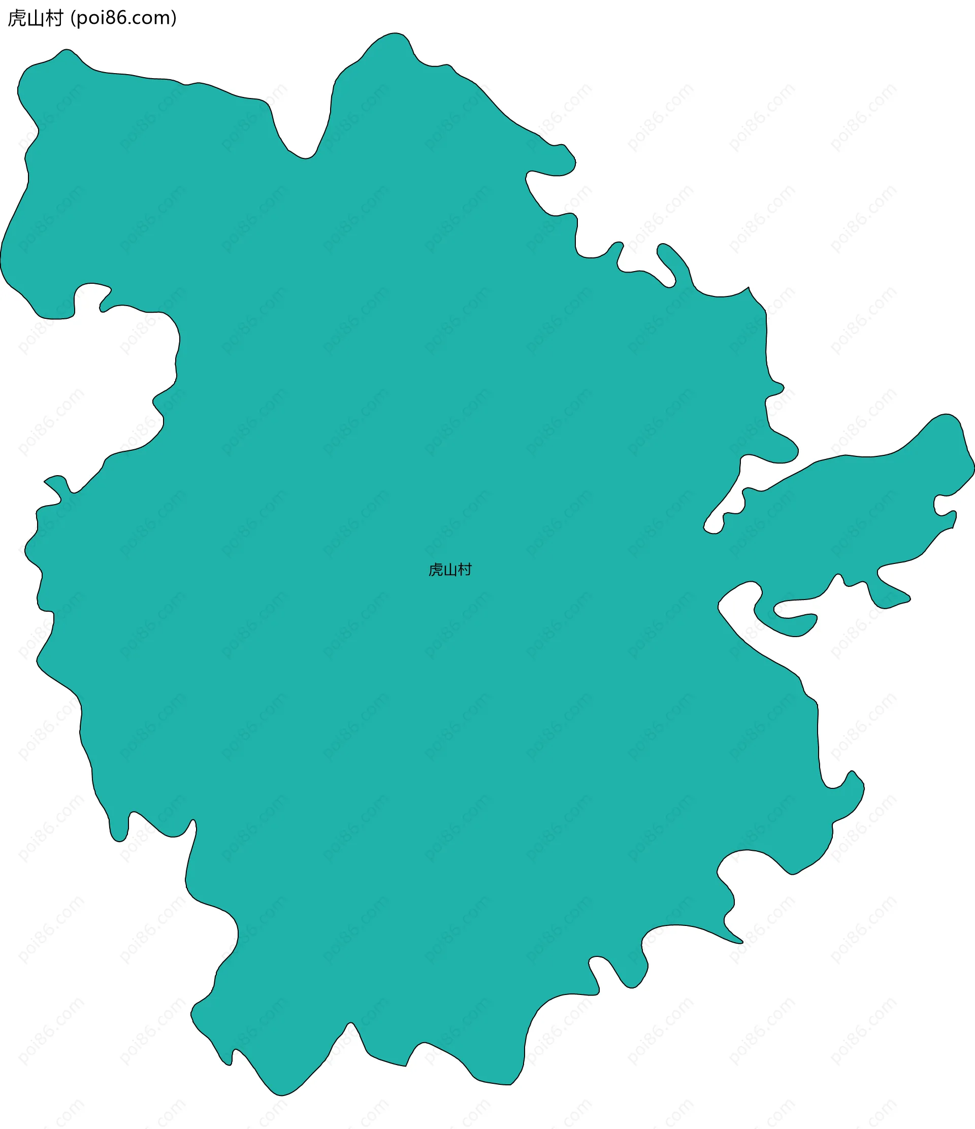 虎山村边界地图