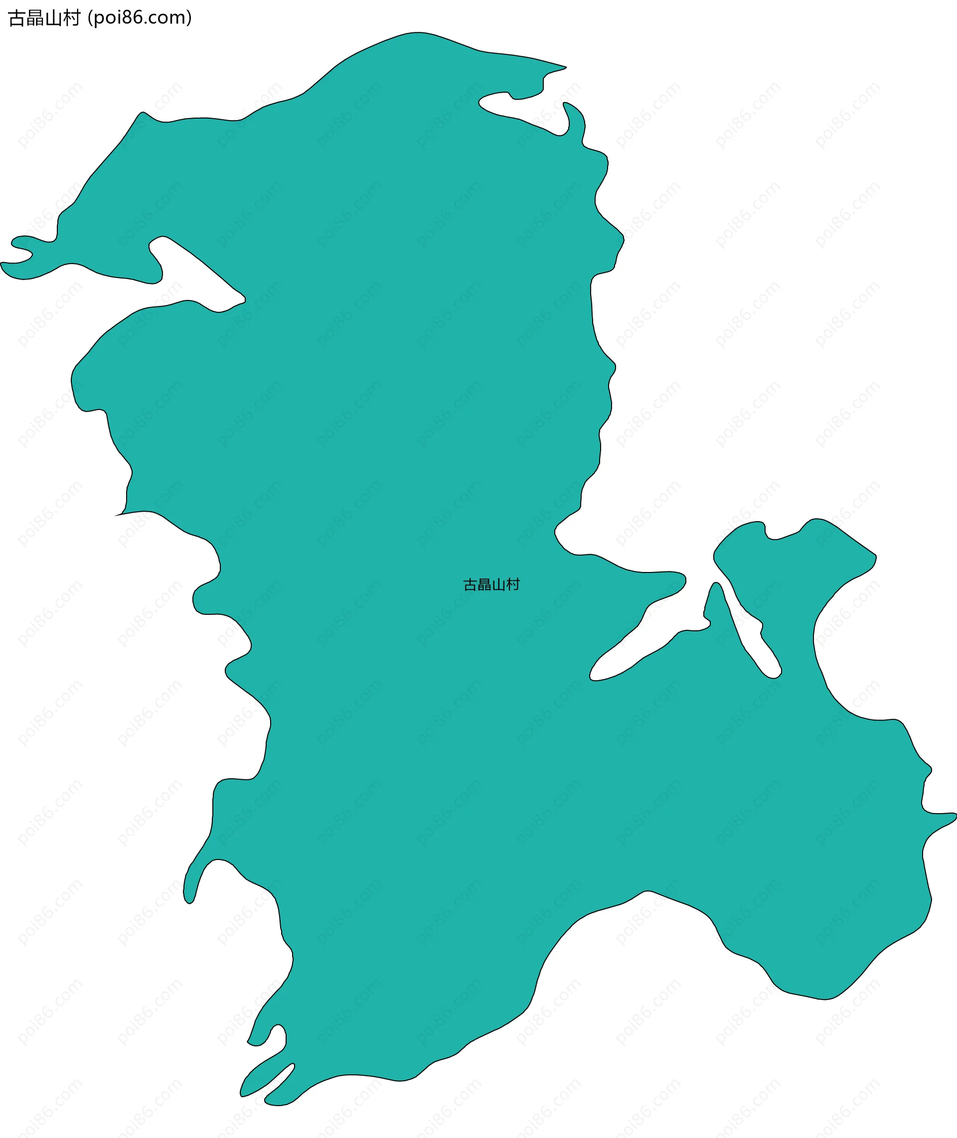 古晶山村边界地图