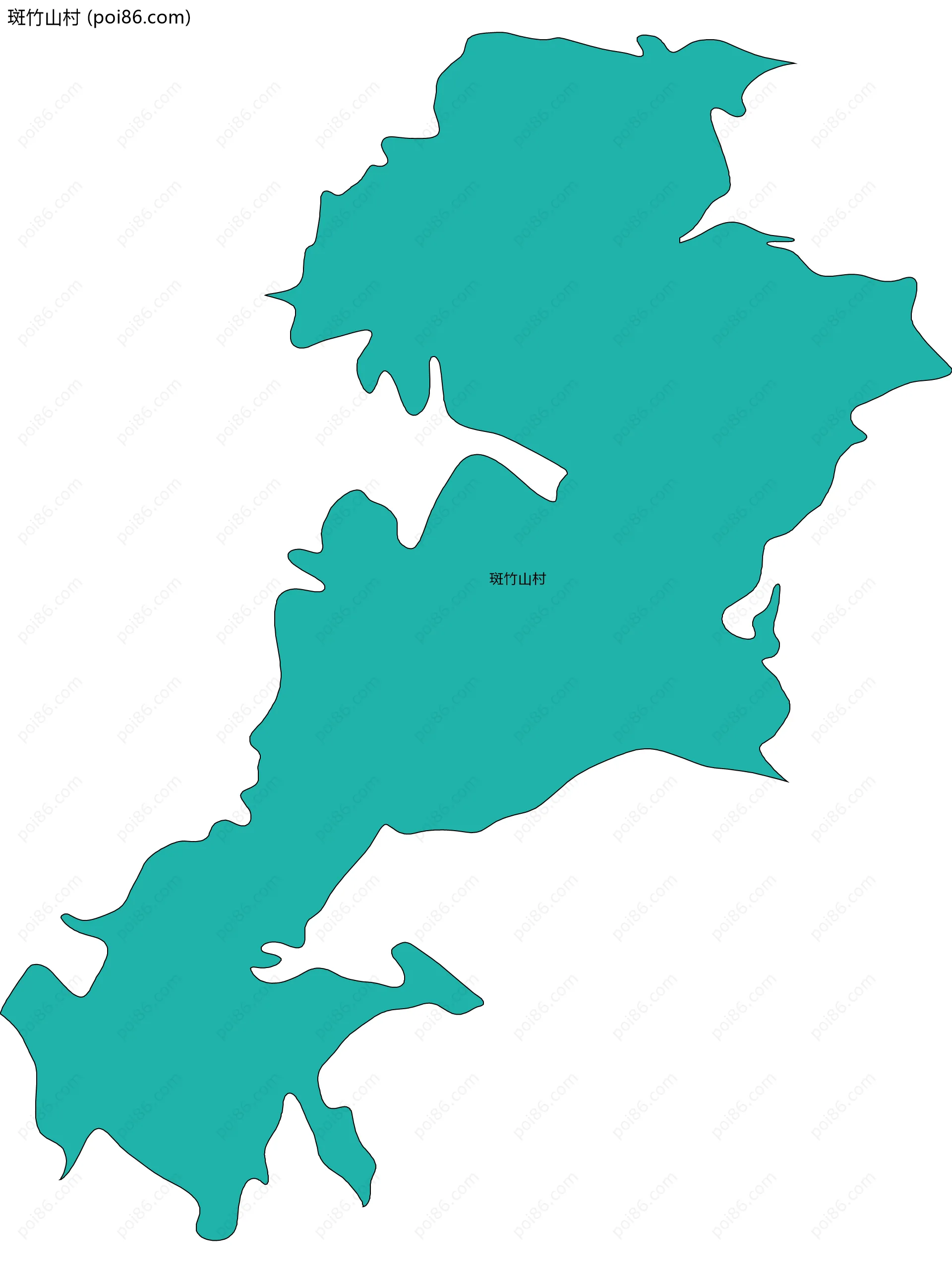 斑竹山村边界地图